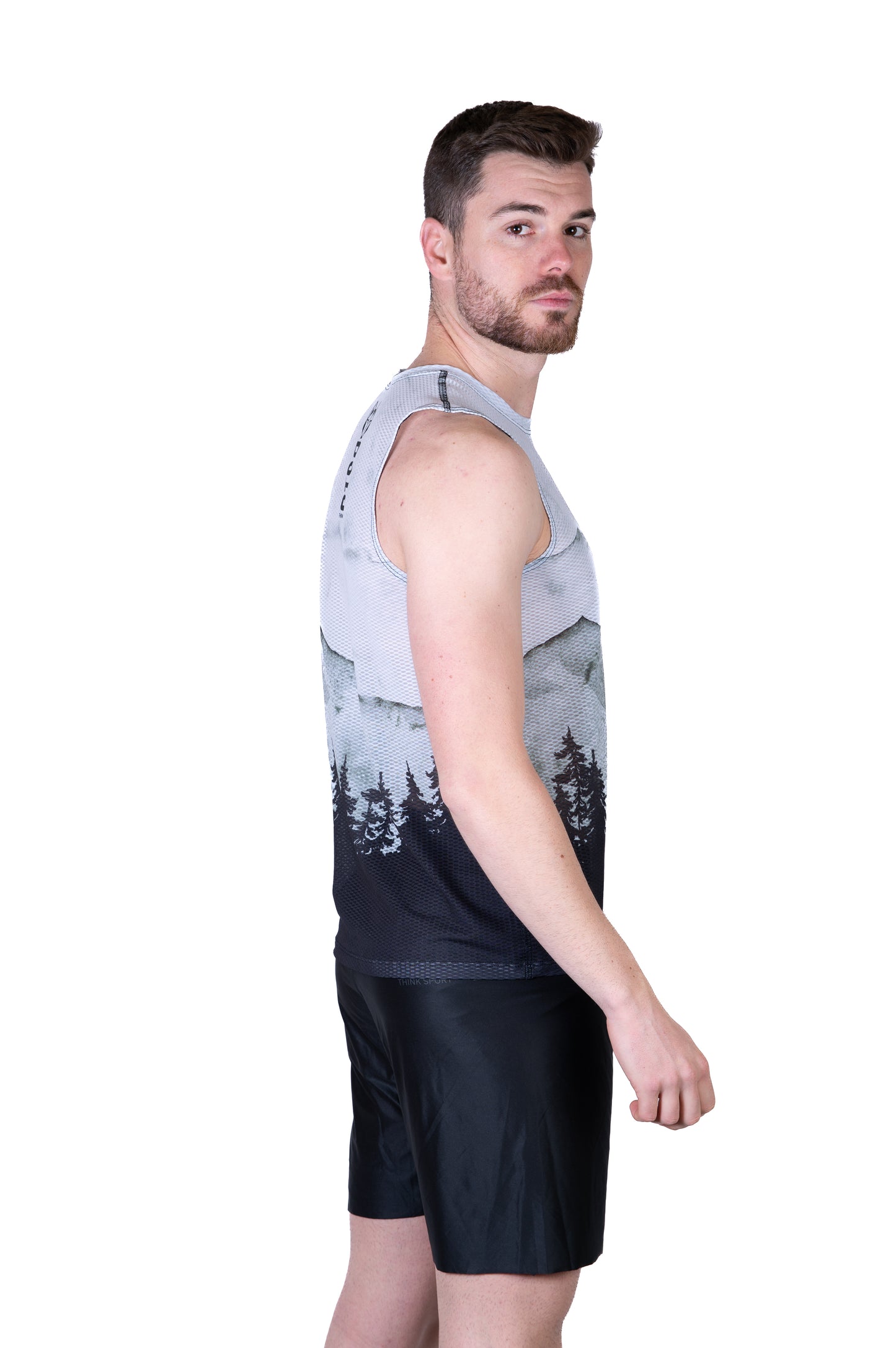 Camiseta sem mangas homem - Floresta Verde