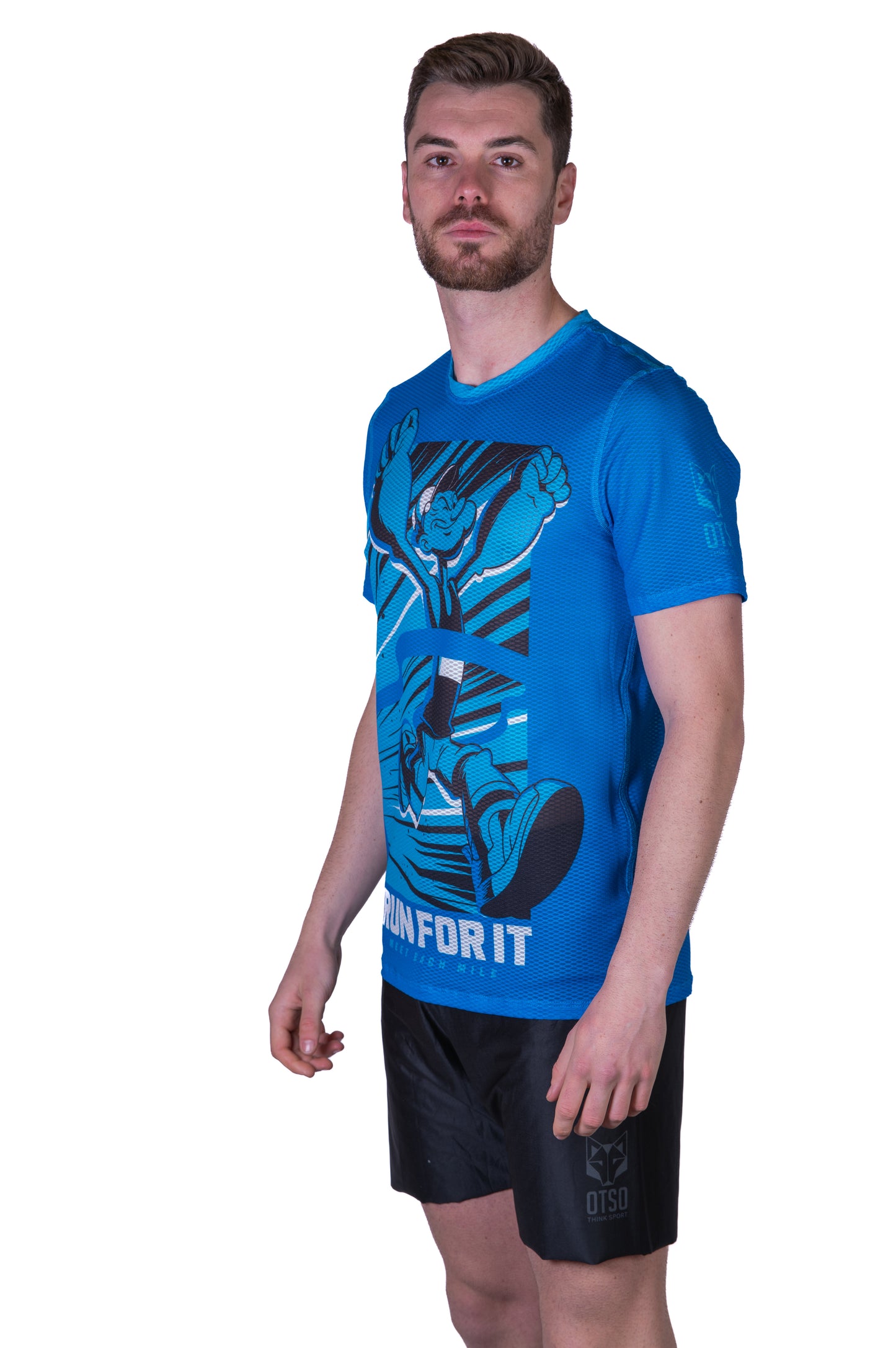 Camiseta masculina de manga curta - Popeye Run For It