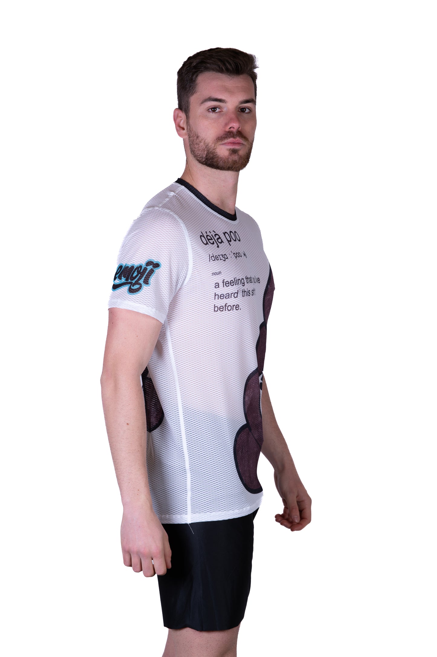 Camiseta manga curta masculina - Emoji Déjà Poo