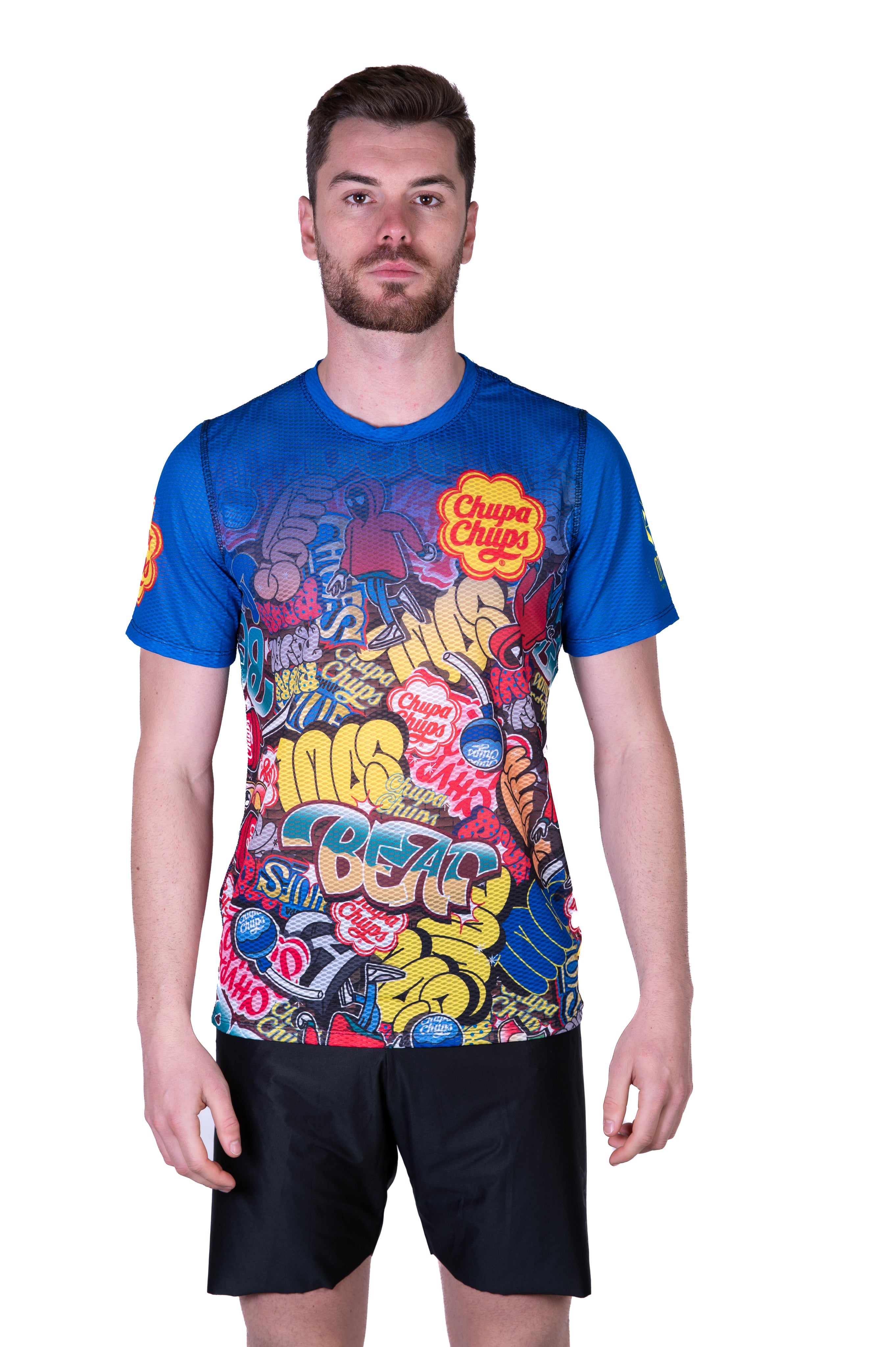 OTSO Men's Short Sleeve Running Technical T-Shirt Chupa Chups