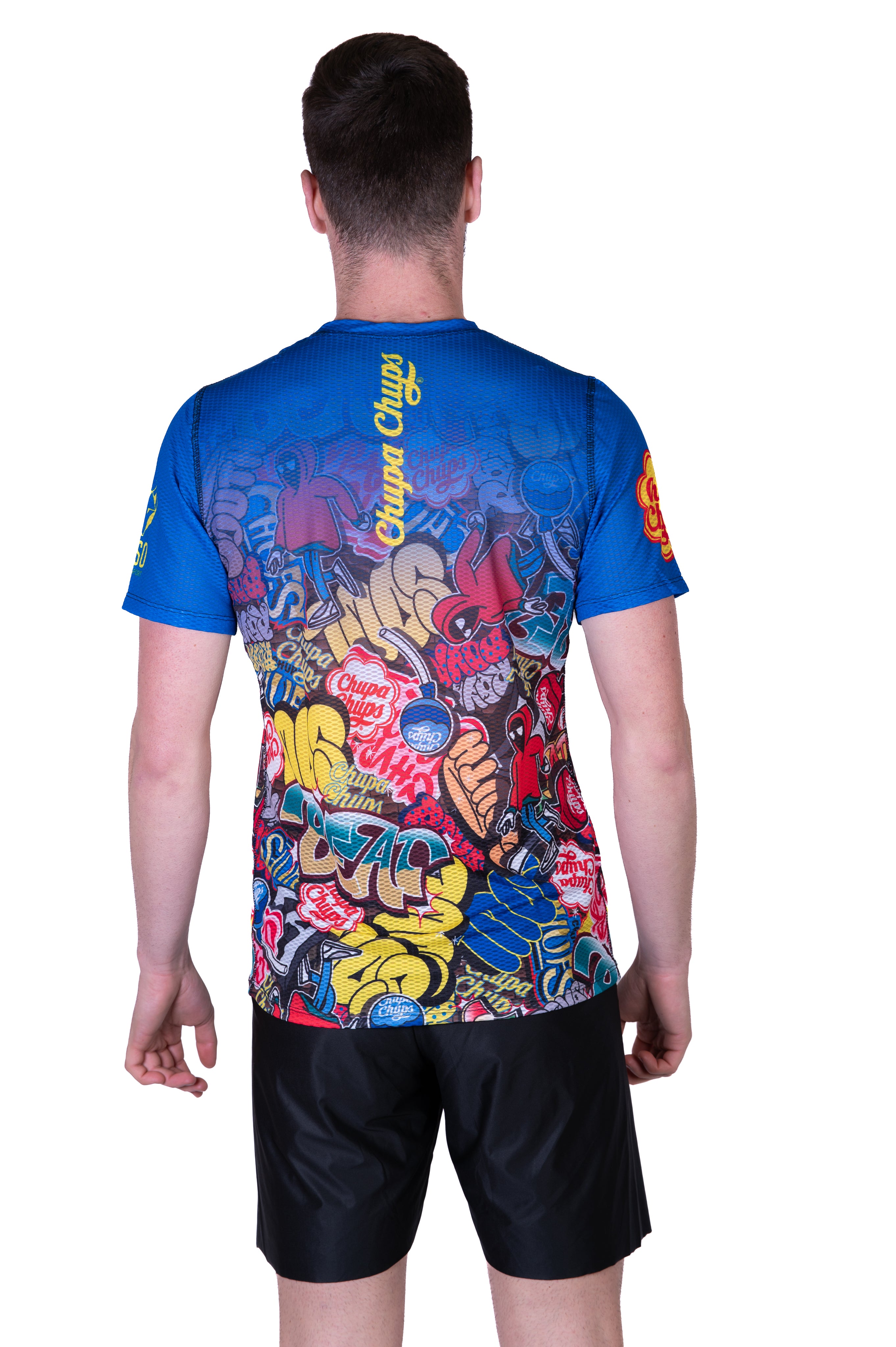 OTSO Men's Short Sleeve Running Technical T-Shirt Chupa Chups