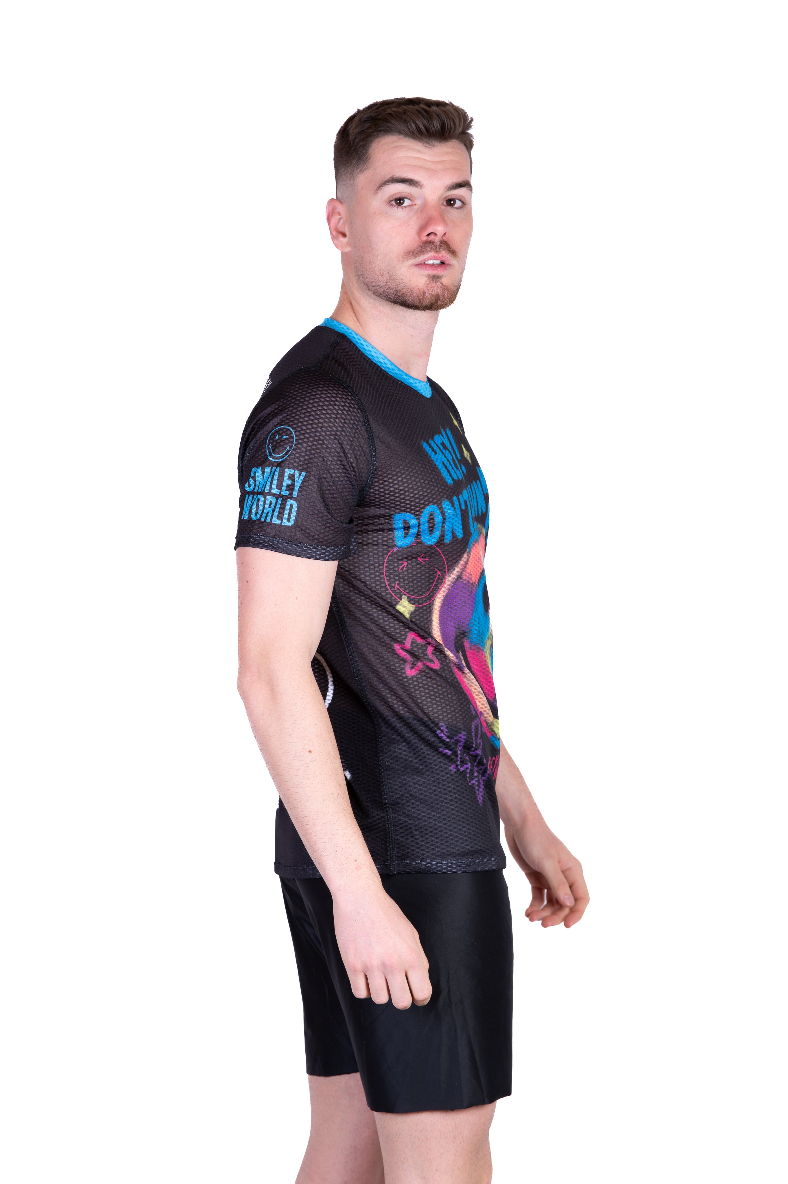 OTSO Men's Short Sleeve Technical Running T-shirt - Smiley