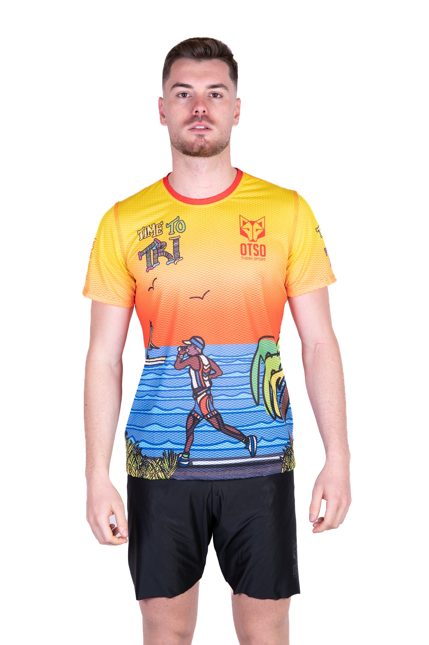 Short sleeve t-shirt for men - Time to Tri Run