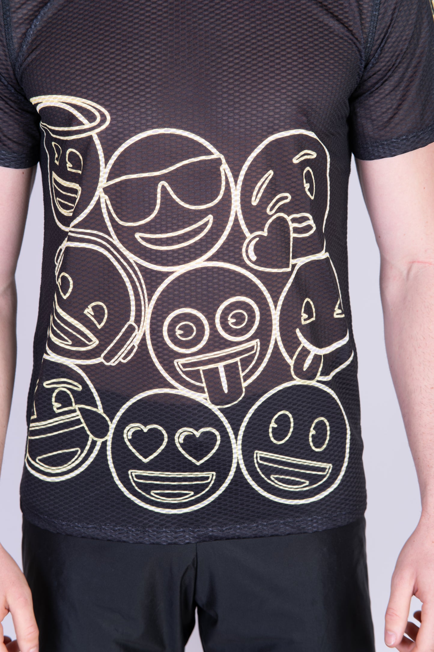 T-shirt manches courtes homme - Emoji Neon Faces
