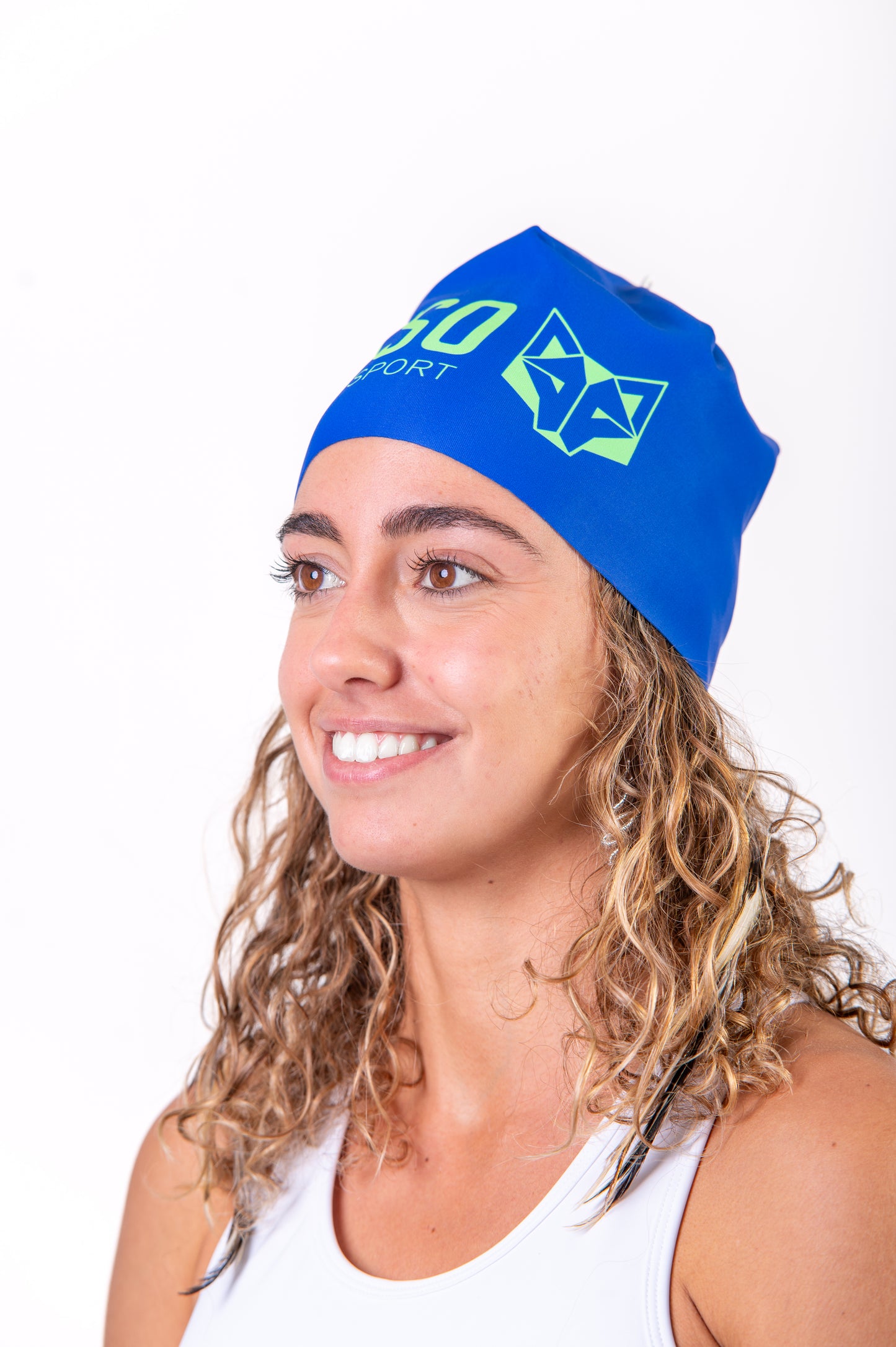 Hat - Electric Blue & Fluo Green