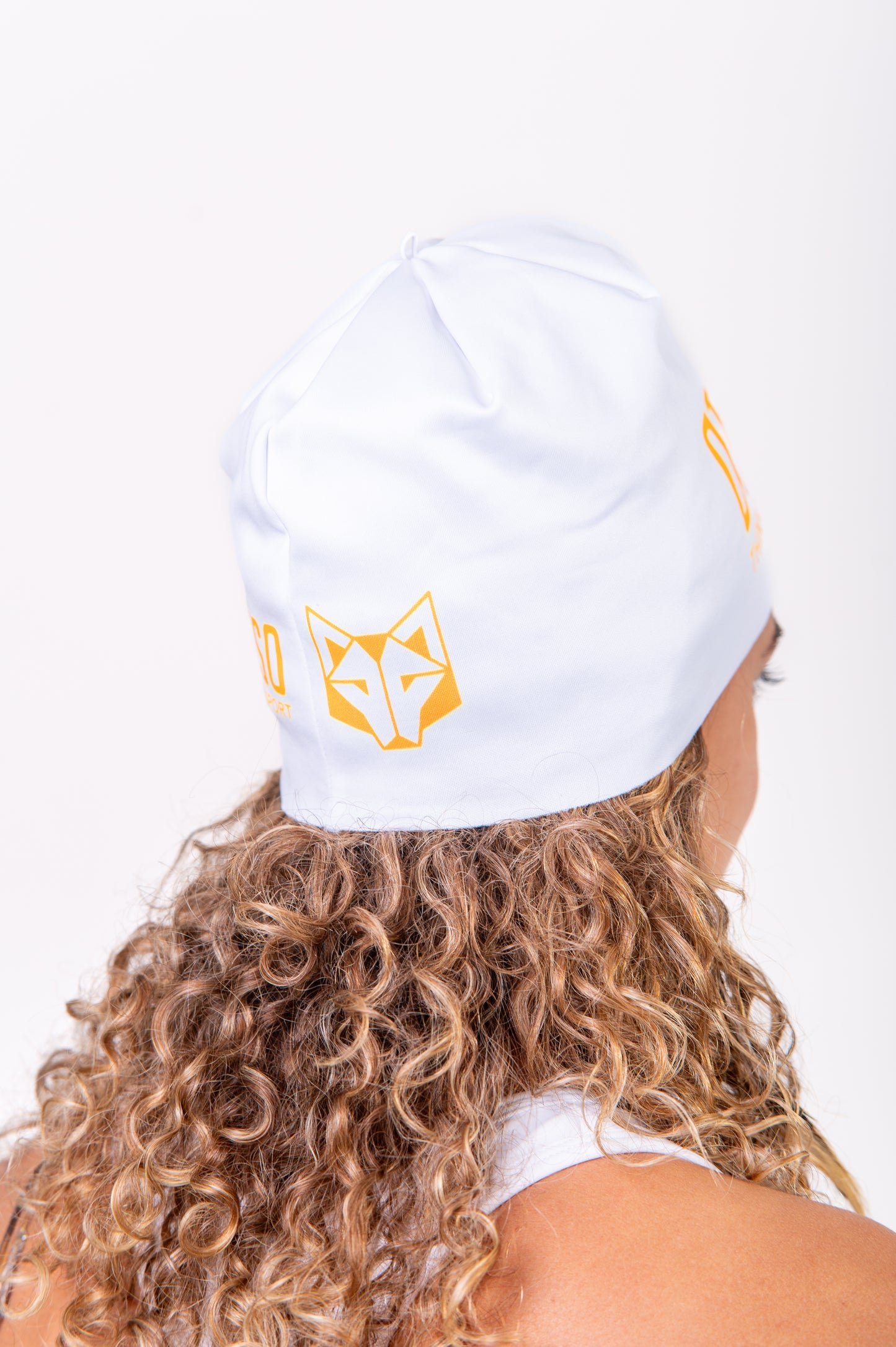 Hat - White & Fluo Orange