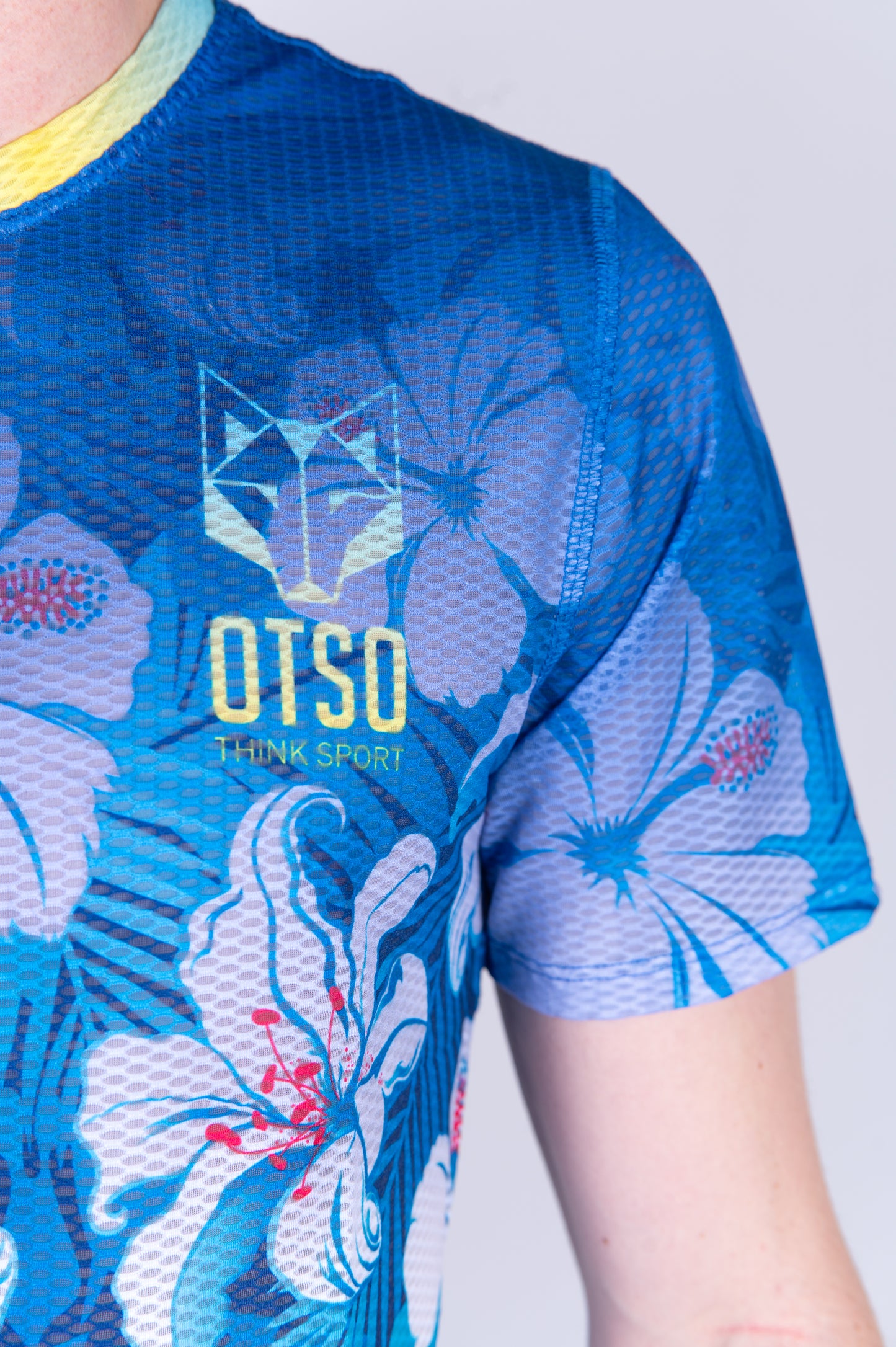 Camiseta manga corta hombre - Swim Bike Run Flower