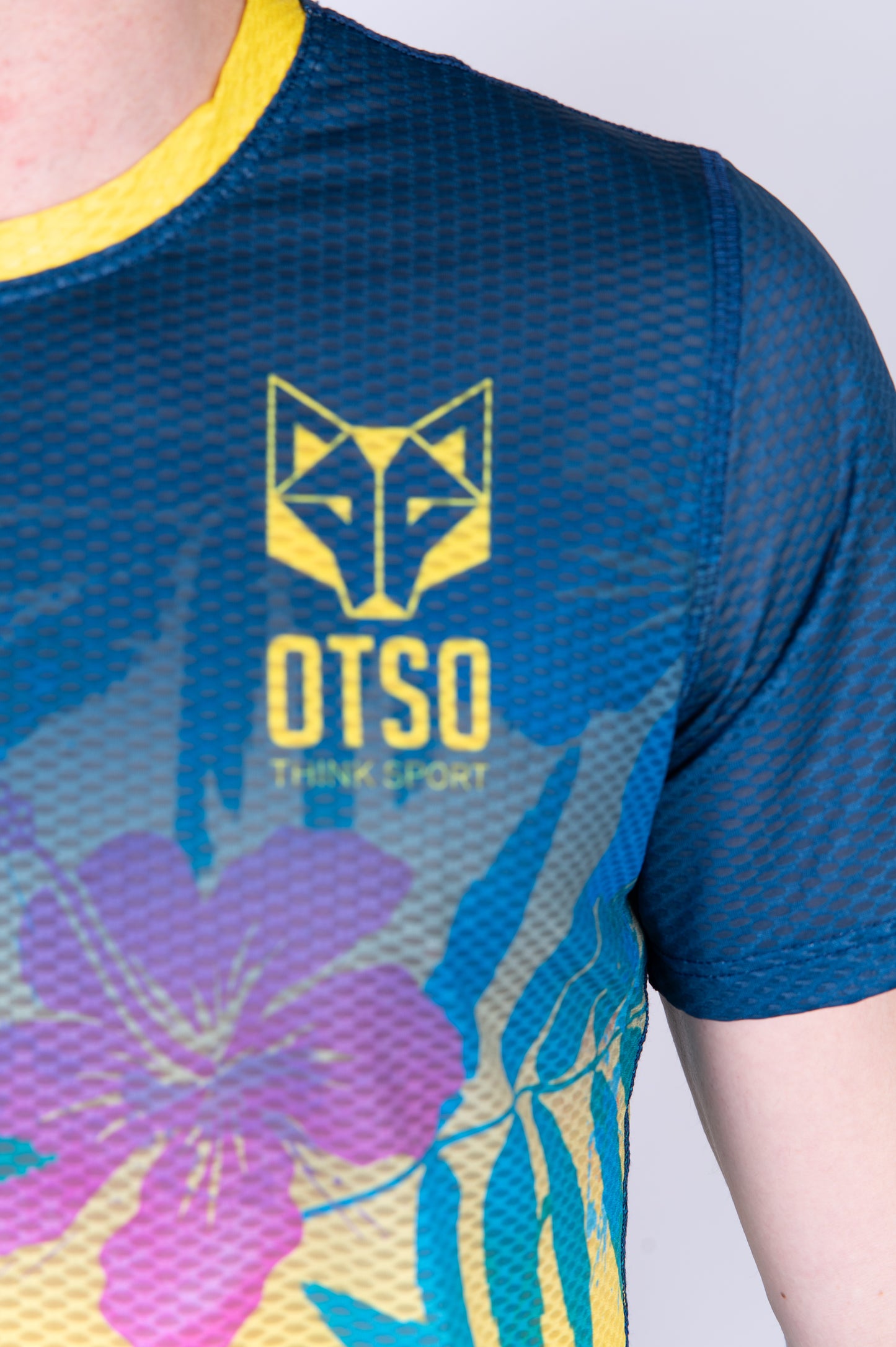 Camiseta masculina de manga curta - Floral Blue