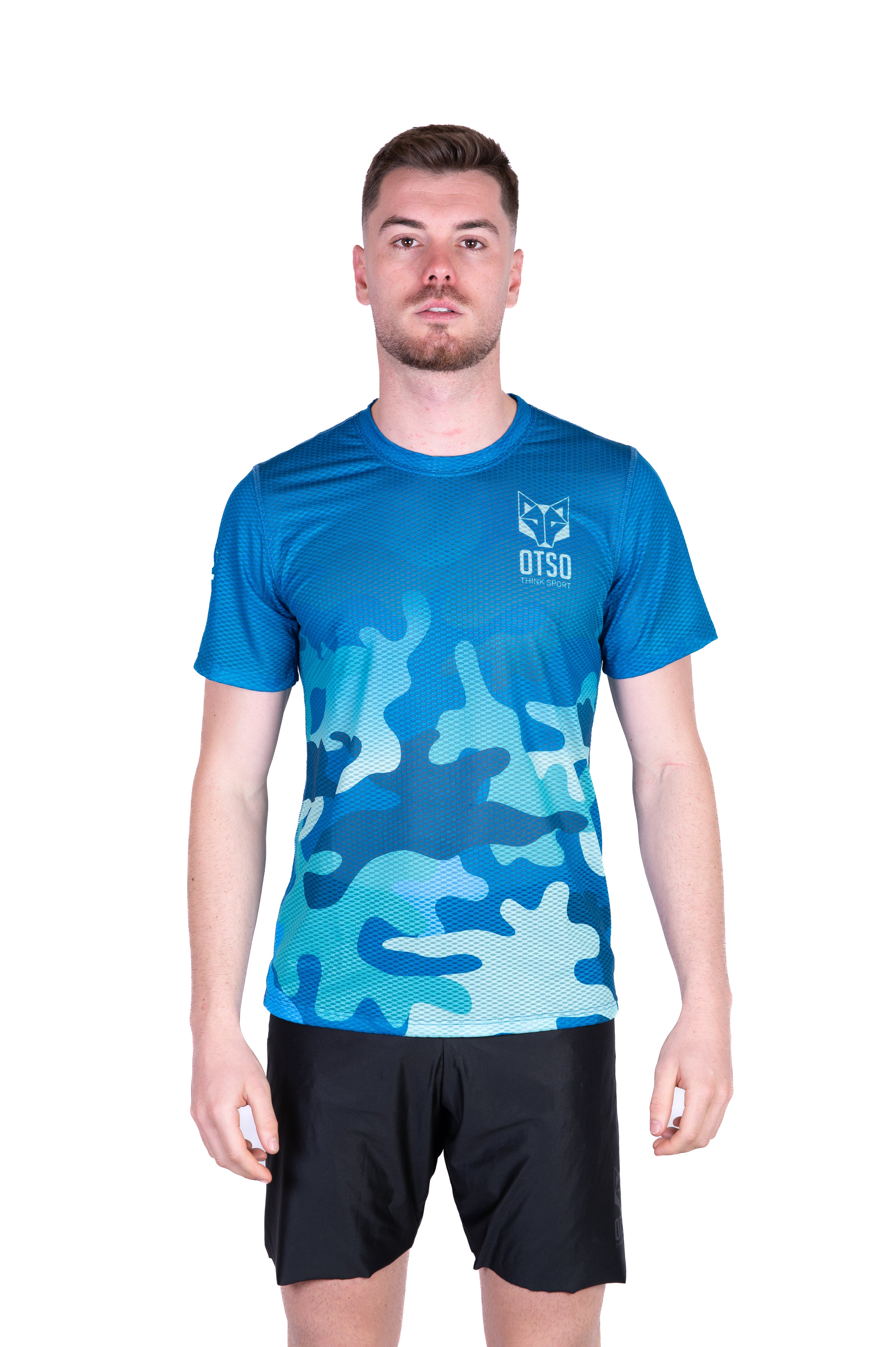Camiseta manga corta hombre - Camo Blue (Outlet)