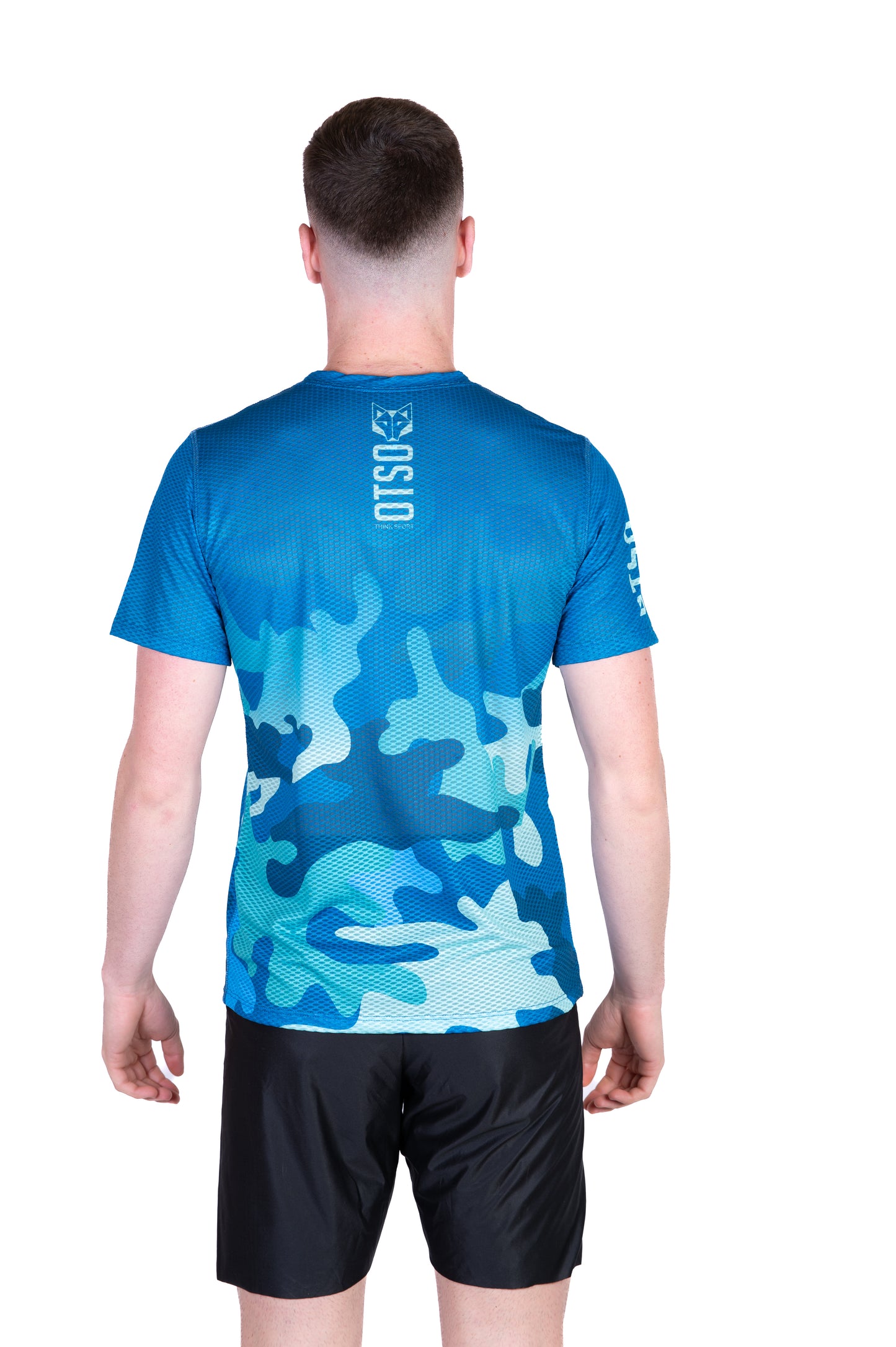 Men's Short Sleeve T-Shirt - Camo Blue