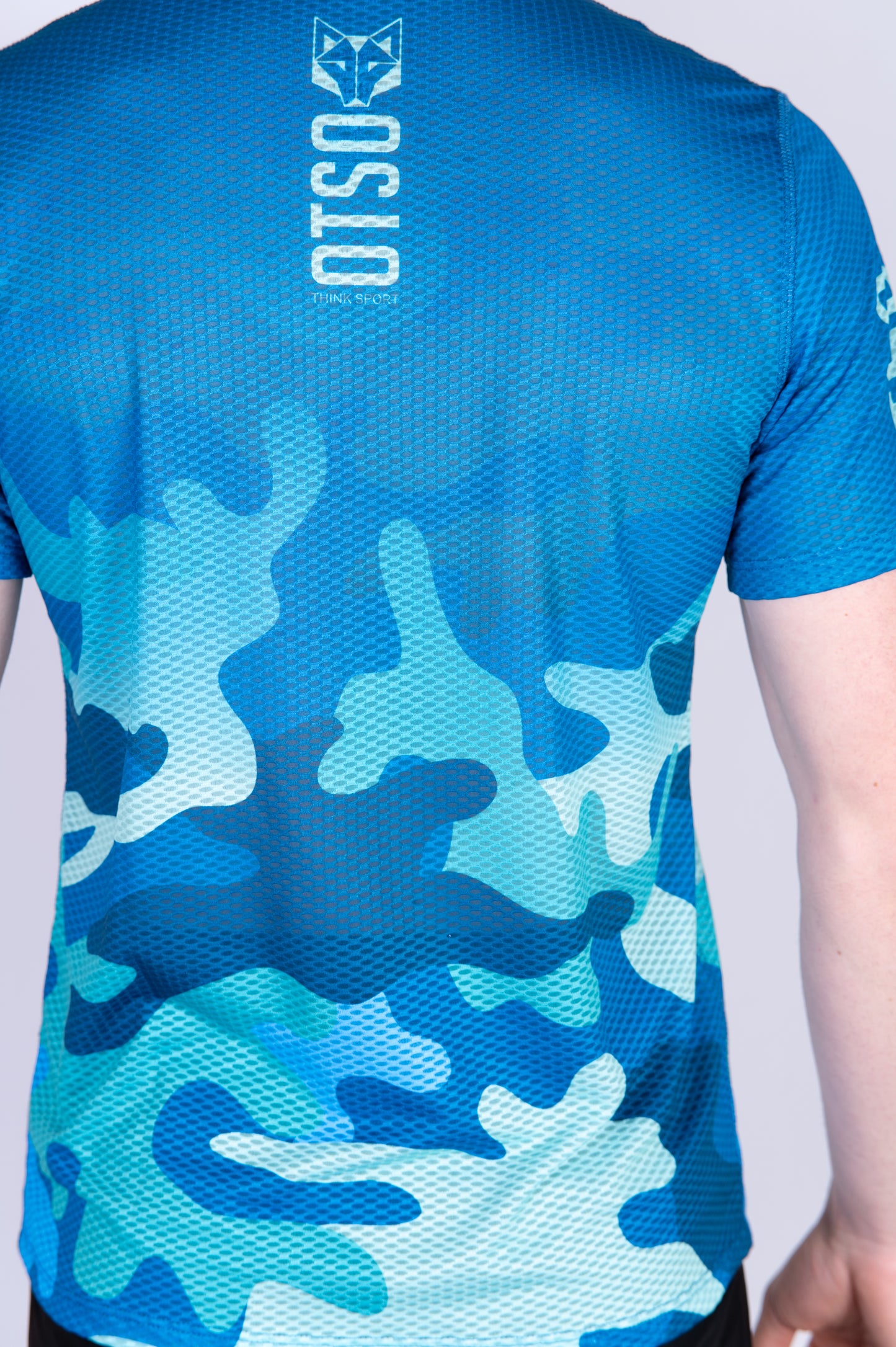 Men's Short Sleeve T-Shirt - Camo Blue