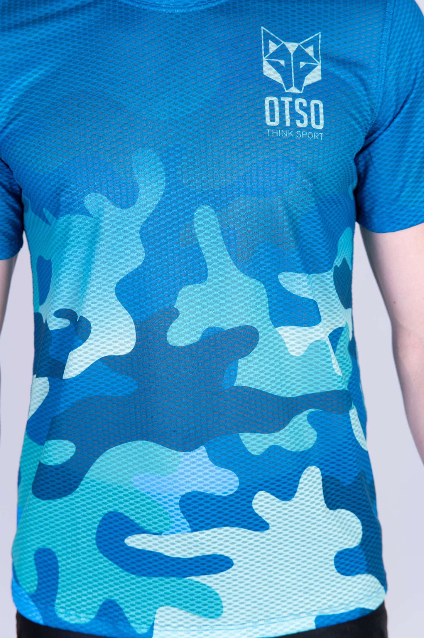 Men's Short Sleeve T-Shirt - Camo Blue