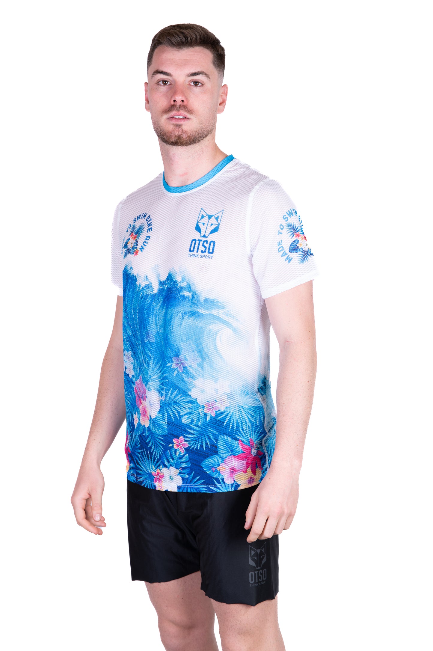 Camiseta manga corta hombre - Swim Bike Run Wave