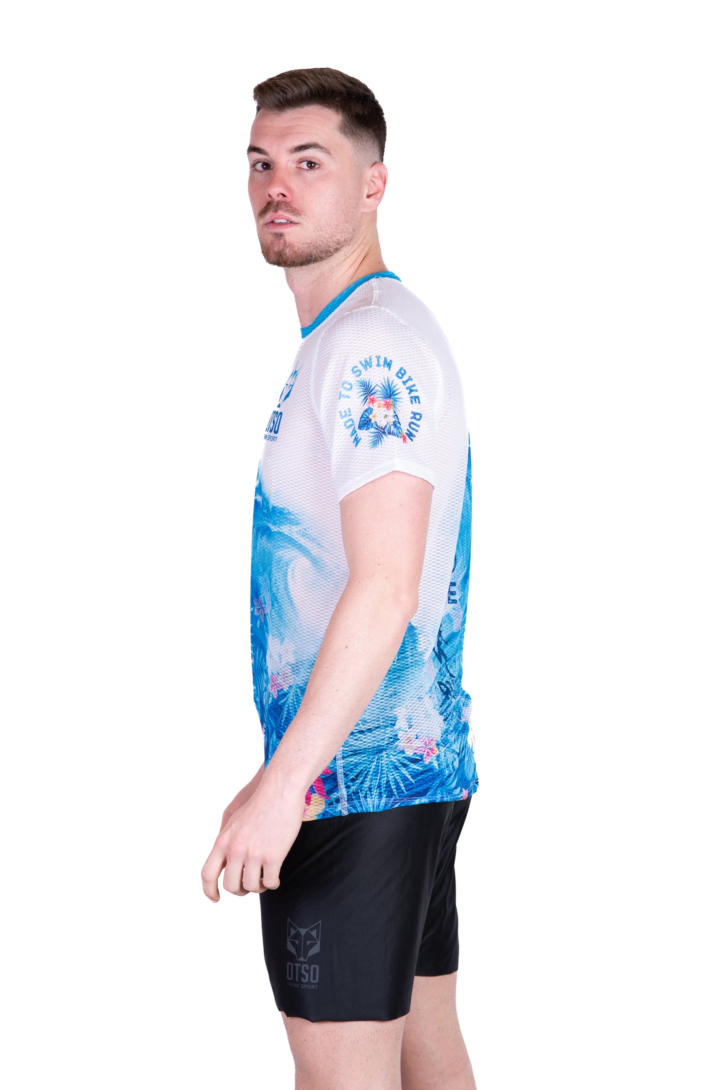 Camiseta manga corta hombre - Swim Bike Run Wave