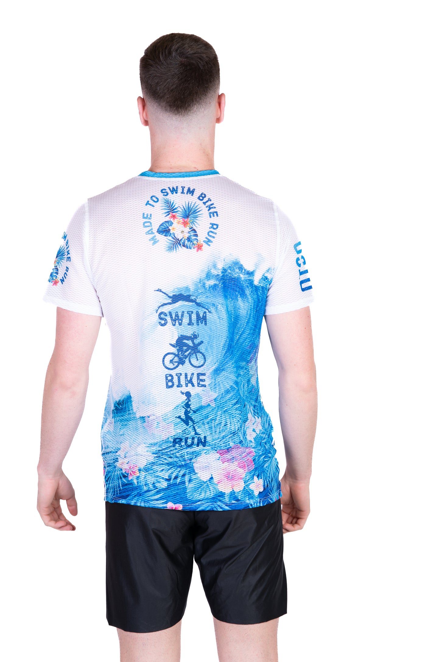 Camiseta manga corta hombre - Swim Bike Run Wave