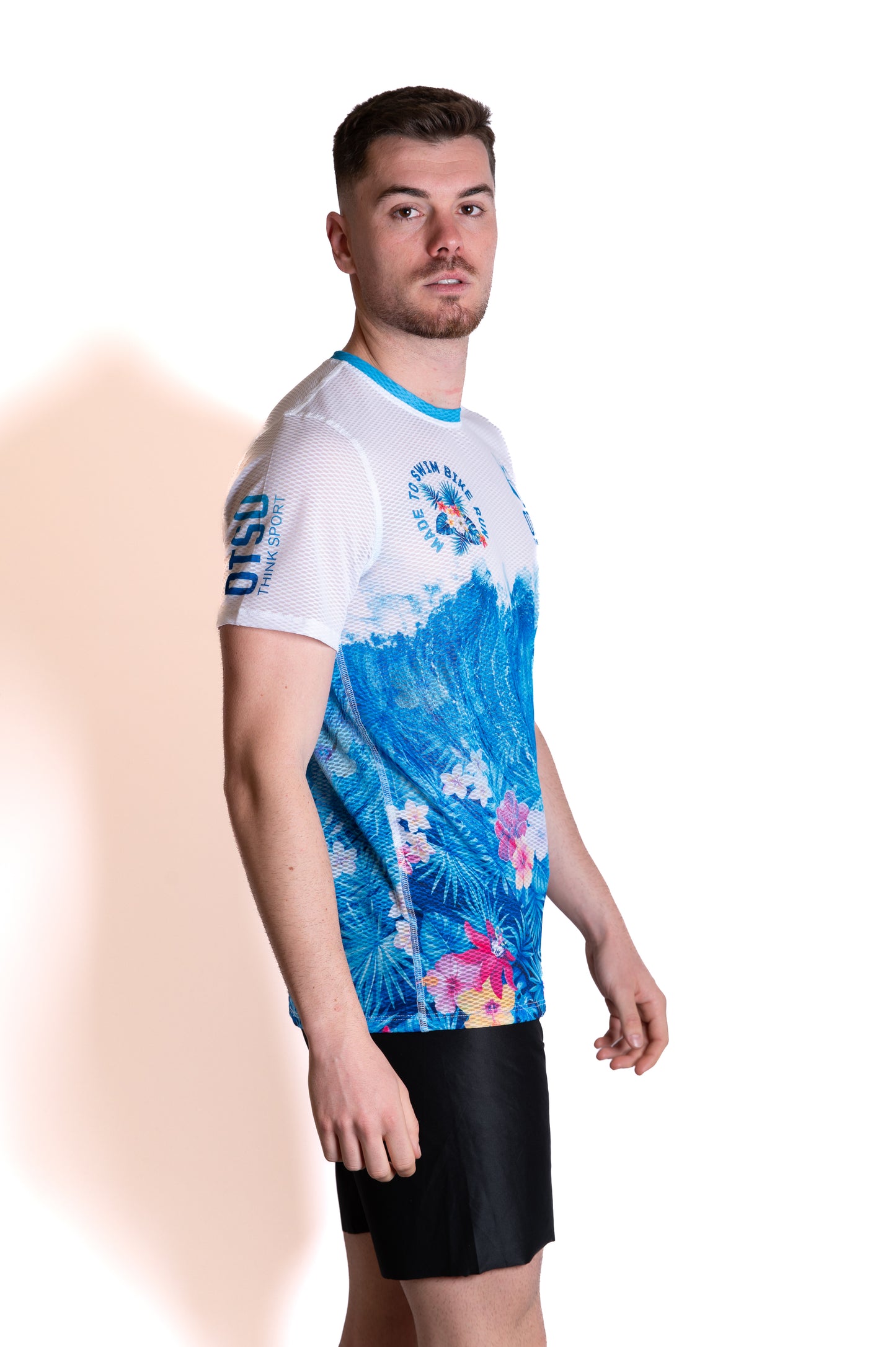 Camiseta manga corta hombre - Swim Bike Run Wave