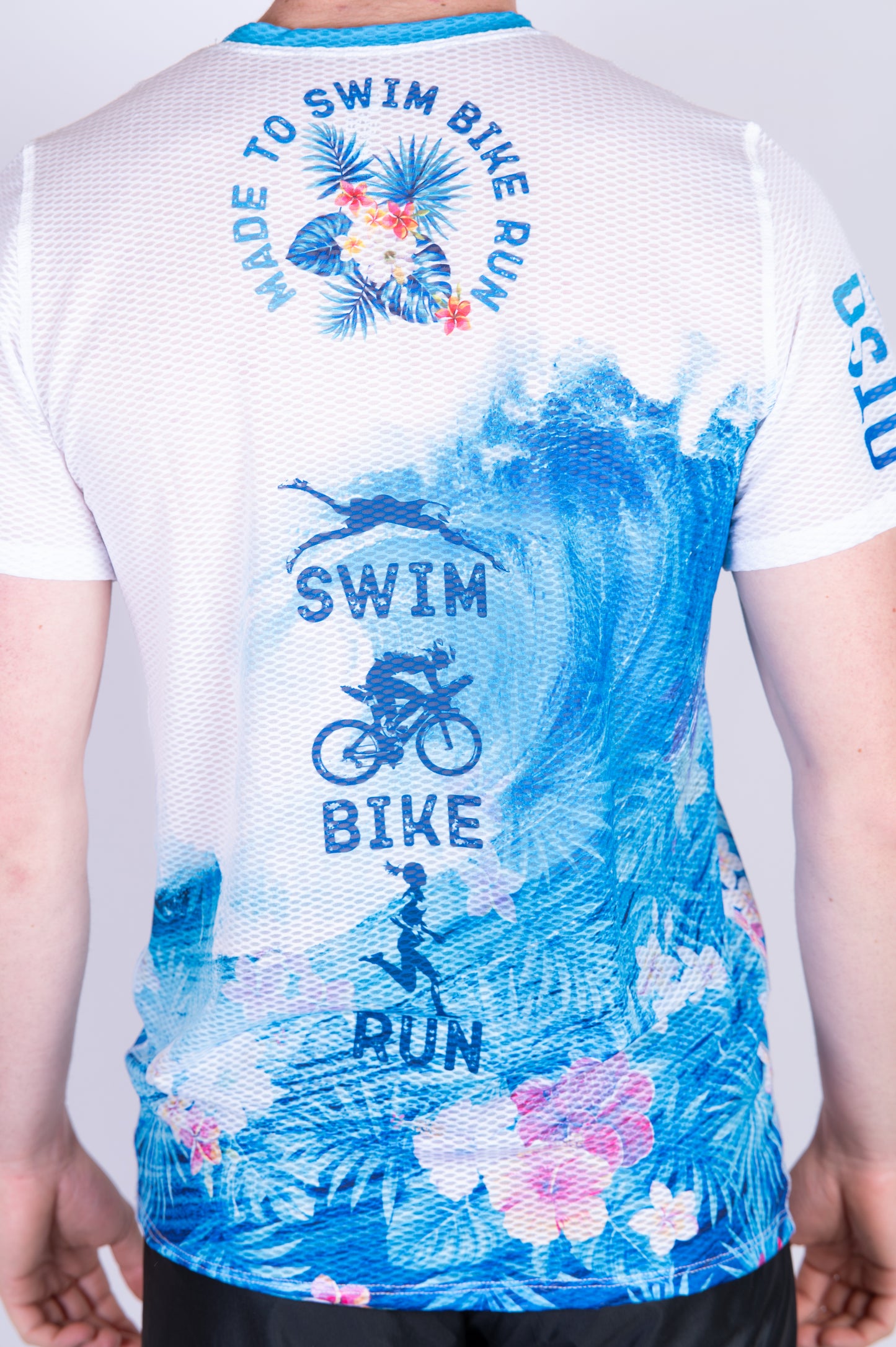 Camiseta manga corta hombre - Swim Bike Run Wave