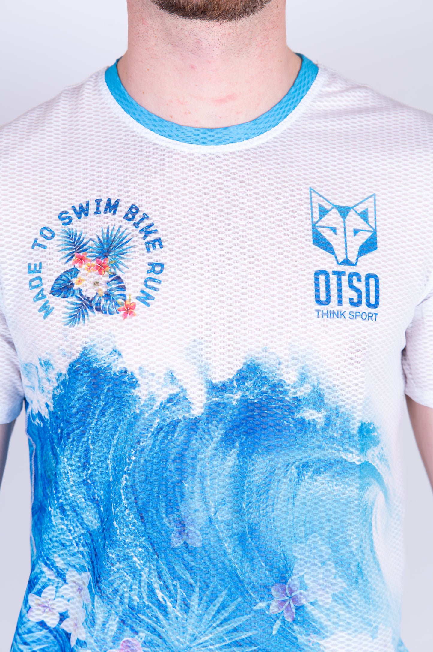 Camiseta manga corta hombre - Swim Bike Run Wave