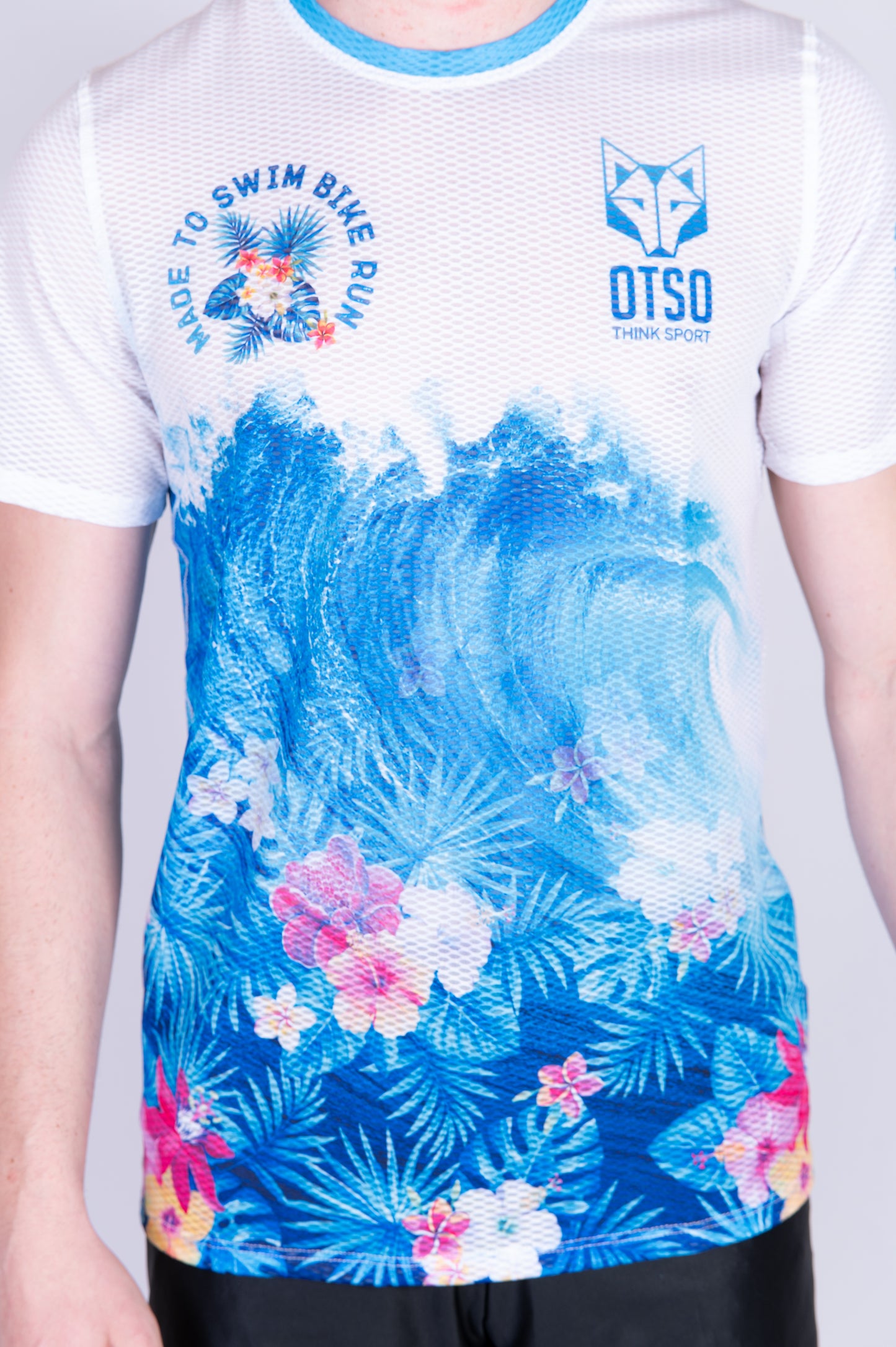 Camiseta manga corta hombre - Swim Bike Run Wave