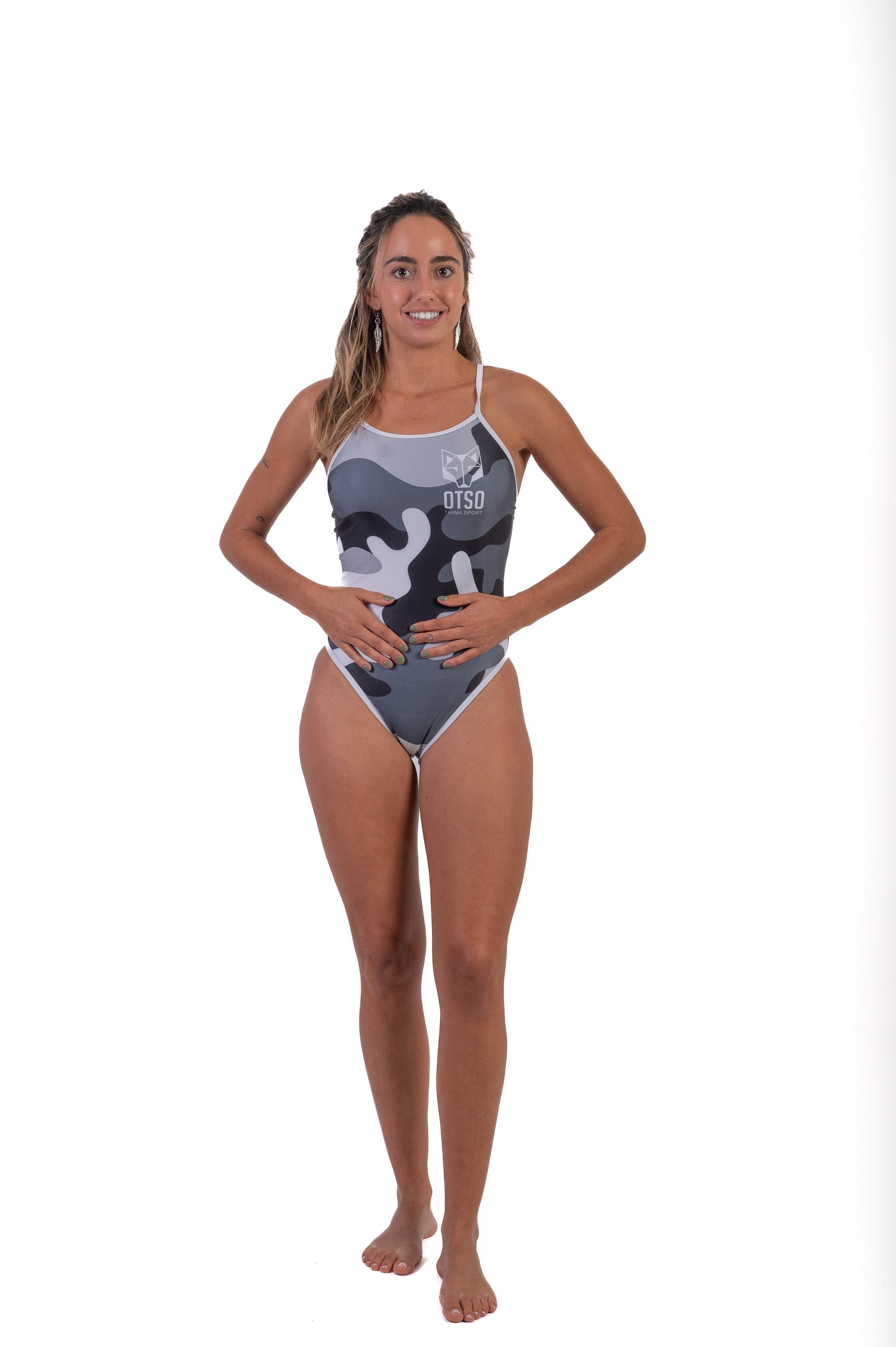 Women's Swimsuit - Camo Grey
