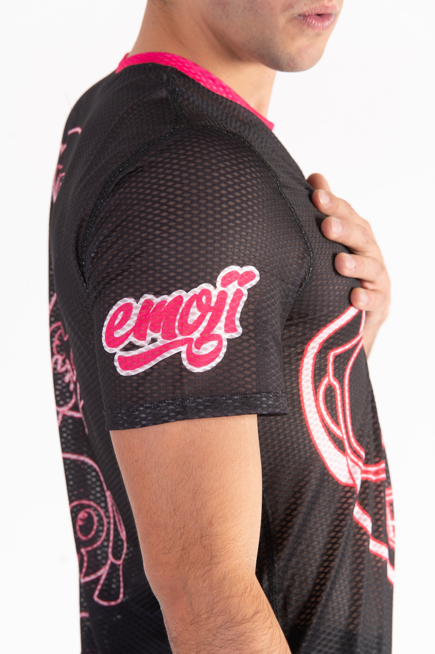 Camiseta manga curta masculina - Emoji Monkey Neon