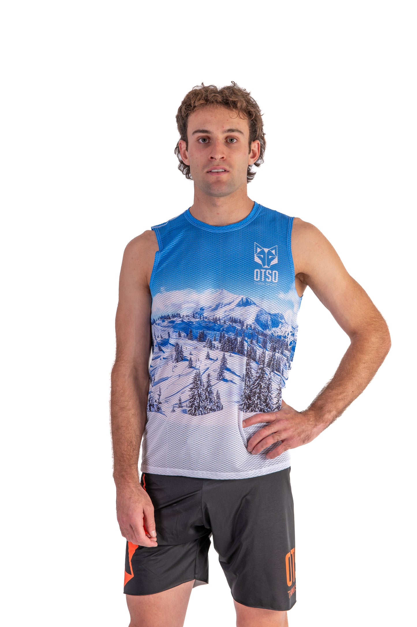 Men's Sleeveless T-Shirt - Snow Forest