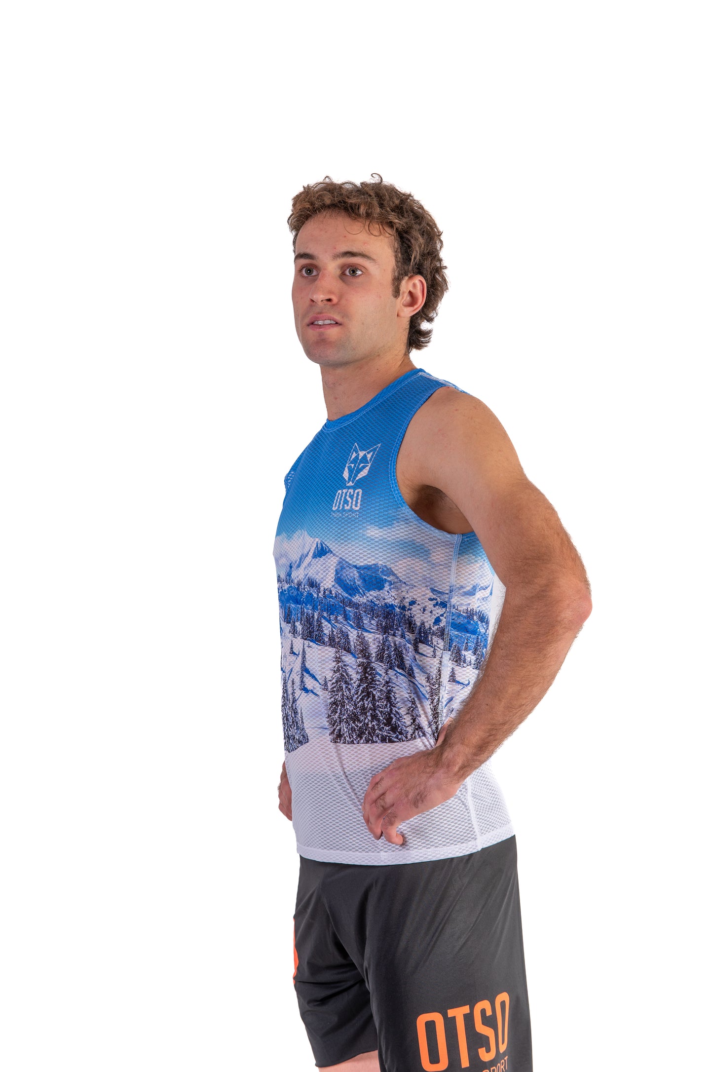 Men's Sleeveless T-Shirt - Snow Forest