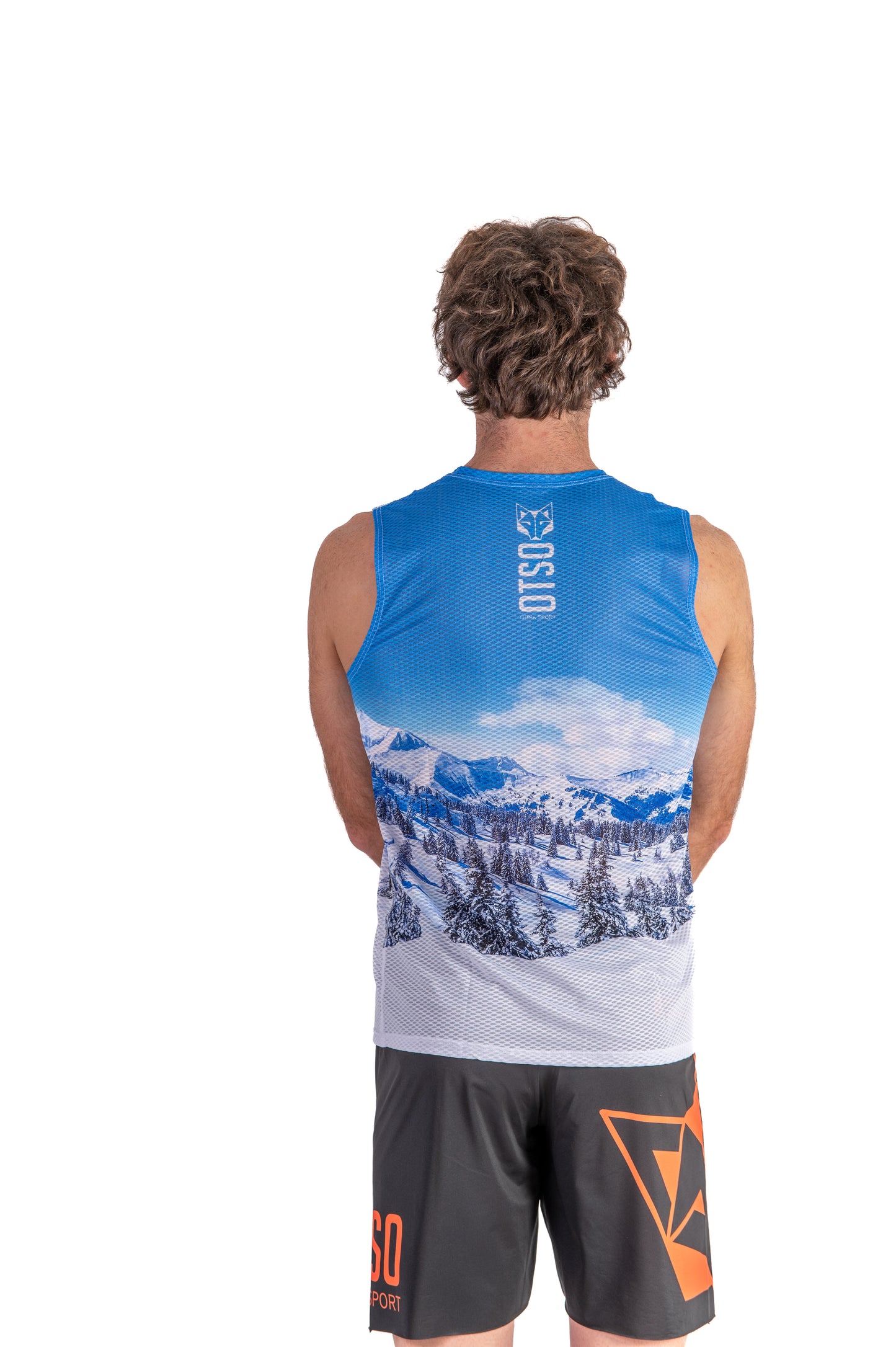 Men's Sleeveless T-Shirt - Snow Forest