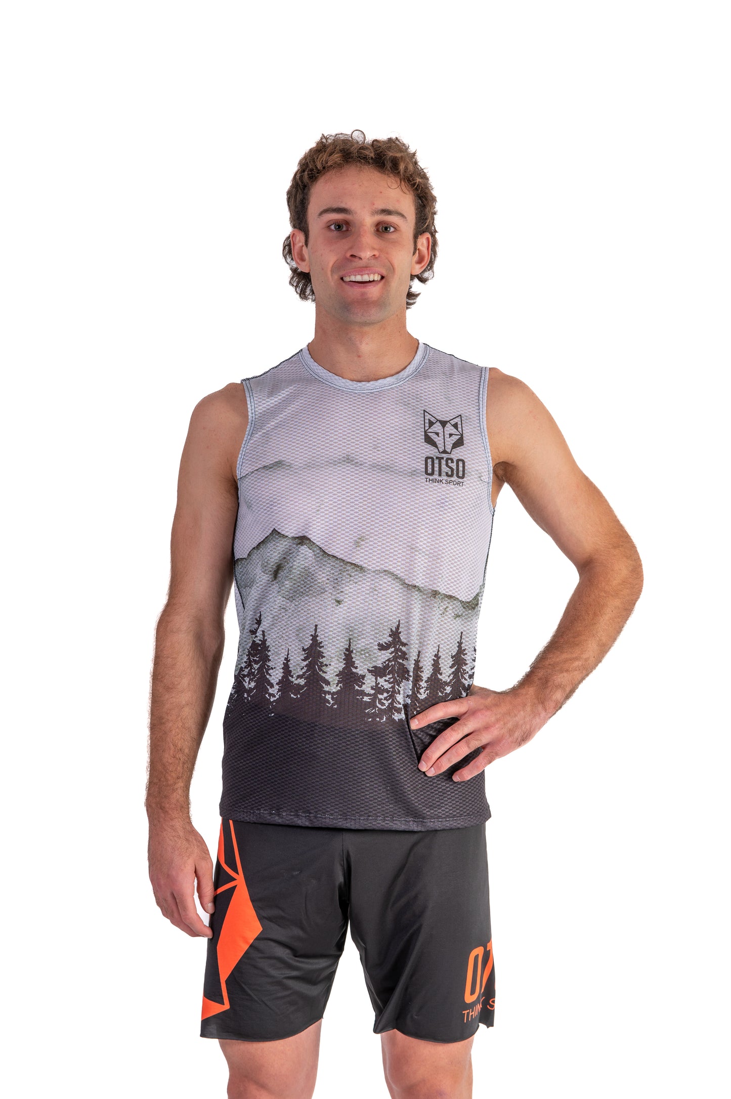 Men's sleeveless t-shirt - Green Forest