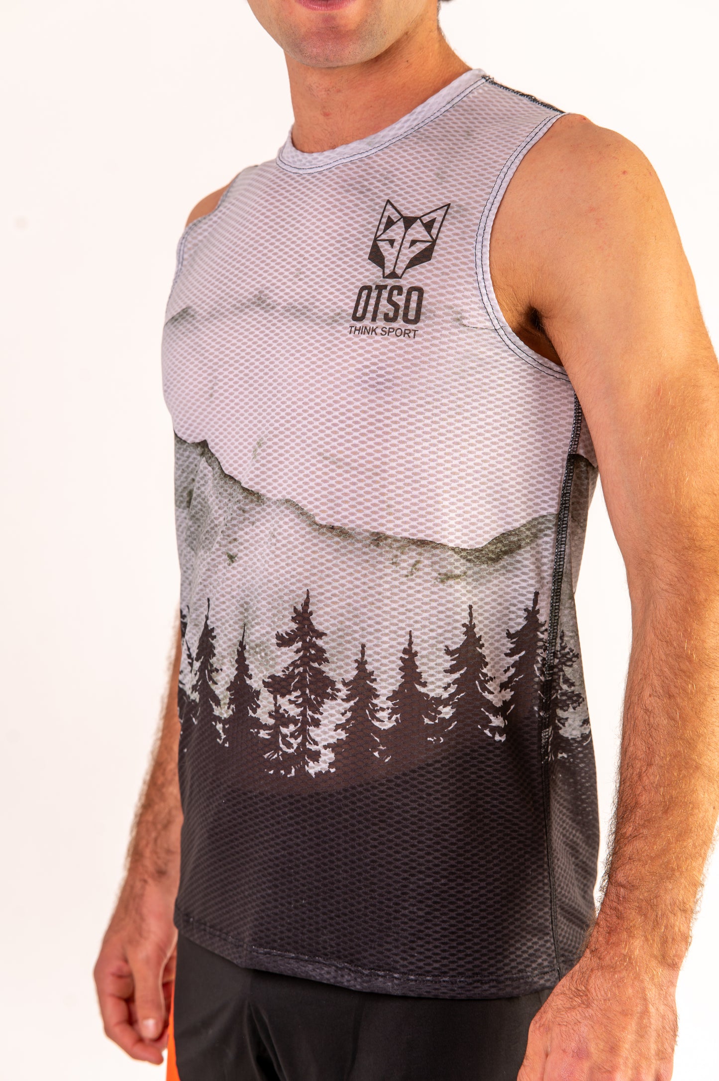 Men's sleeveless t-shirt - Green Forest