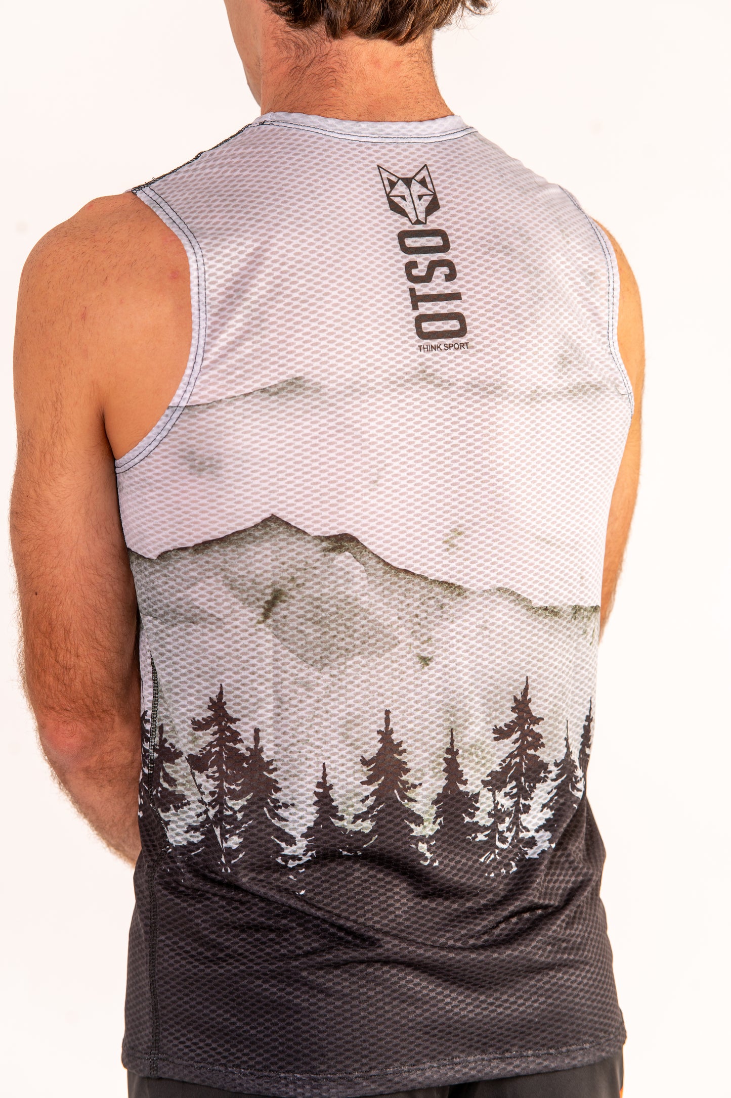 Men's sleeveless t-shirt - Green Forest