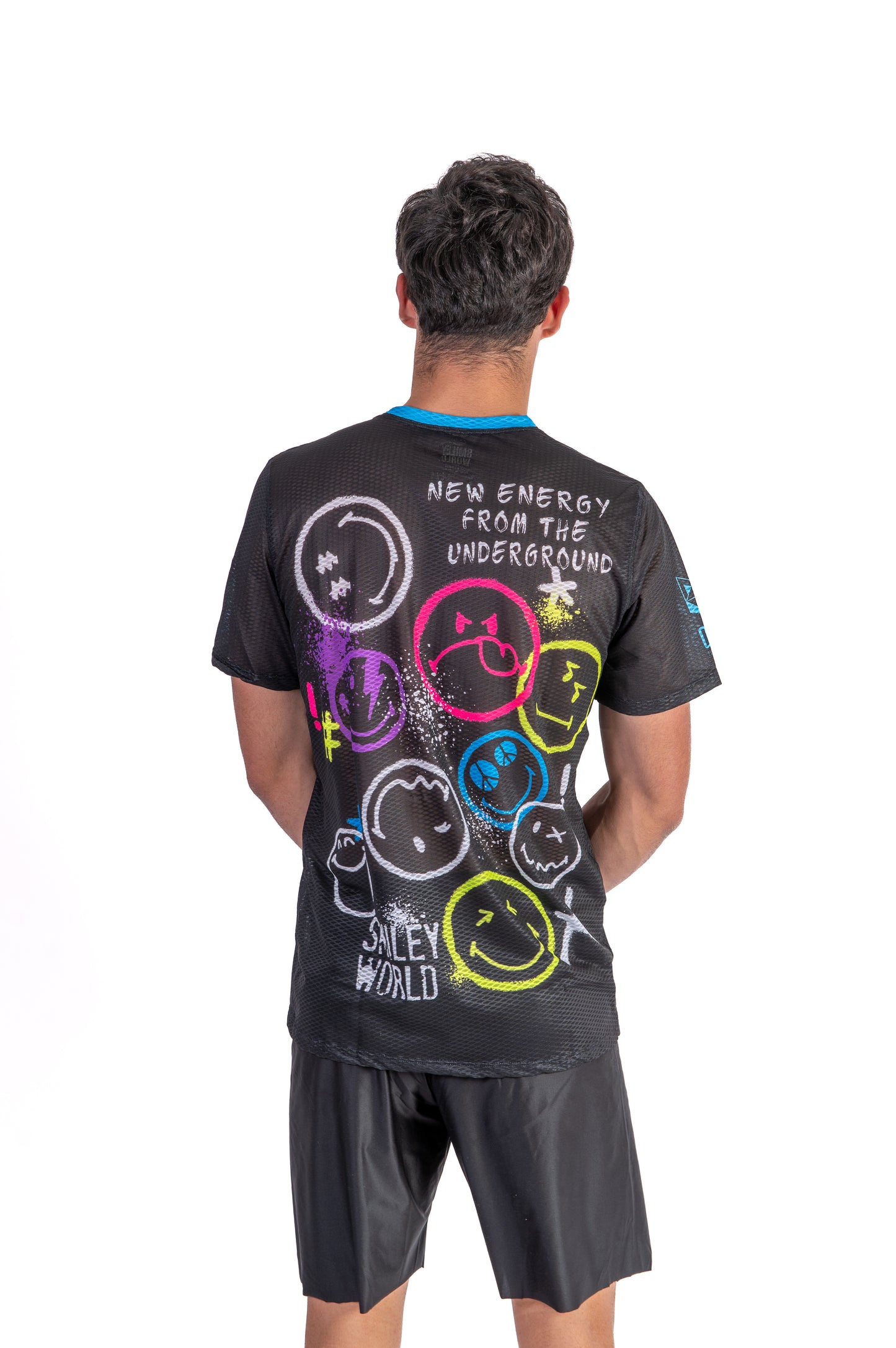 Camiseta de manga curta para homem - Festival S.W.Smiley