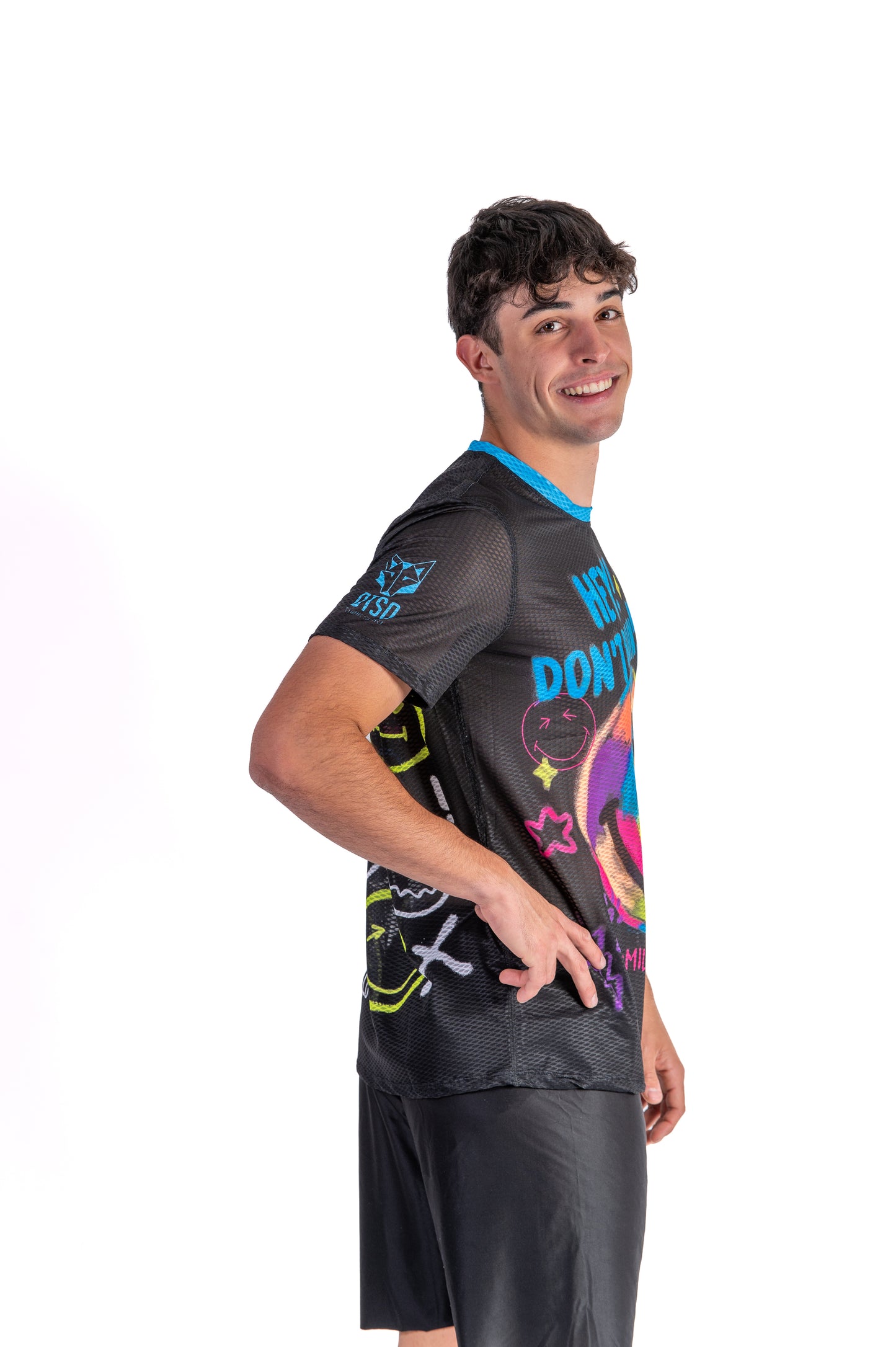 Camiseta de manga curta para homem - Festival S.W.Smiley