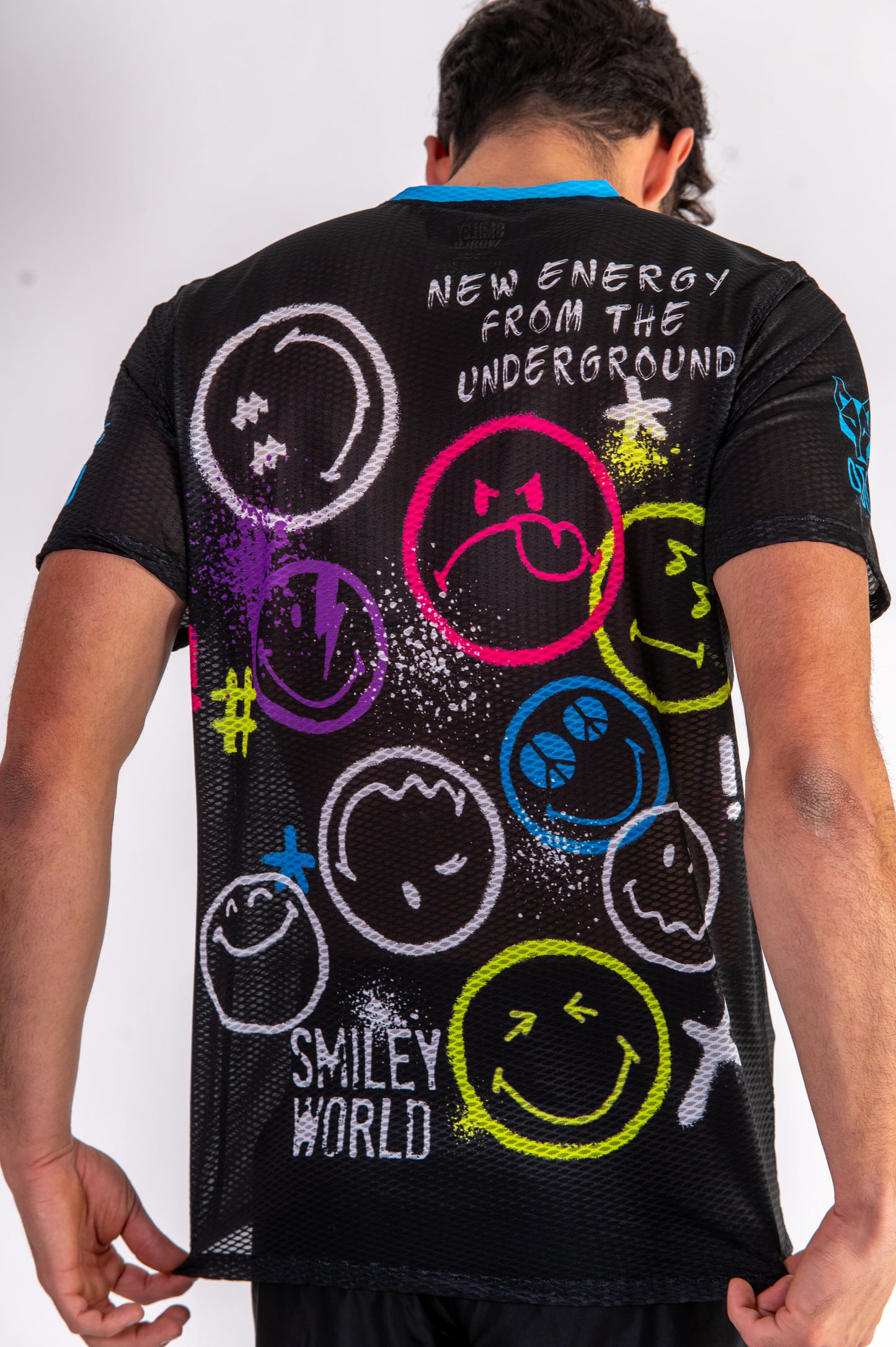 Camiseta de manga curta para homem - Festival S.W.Smiley