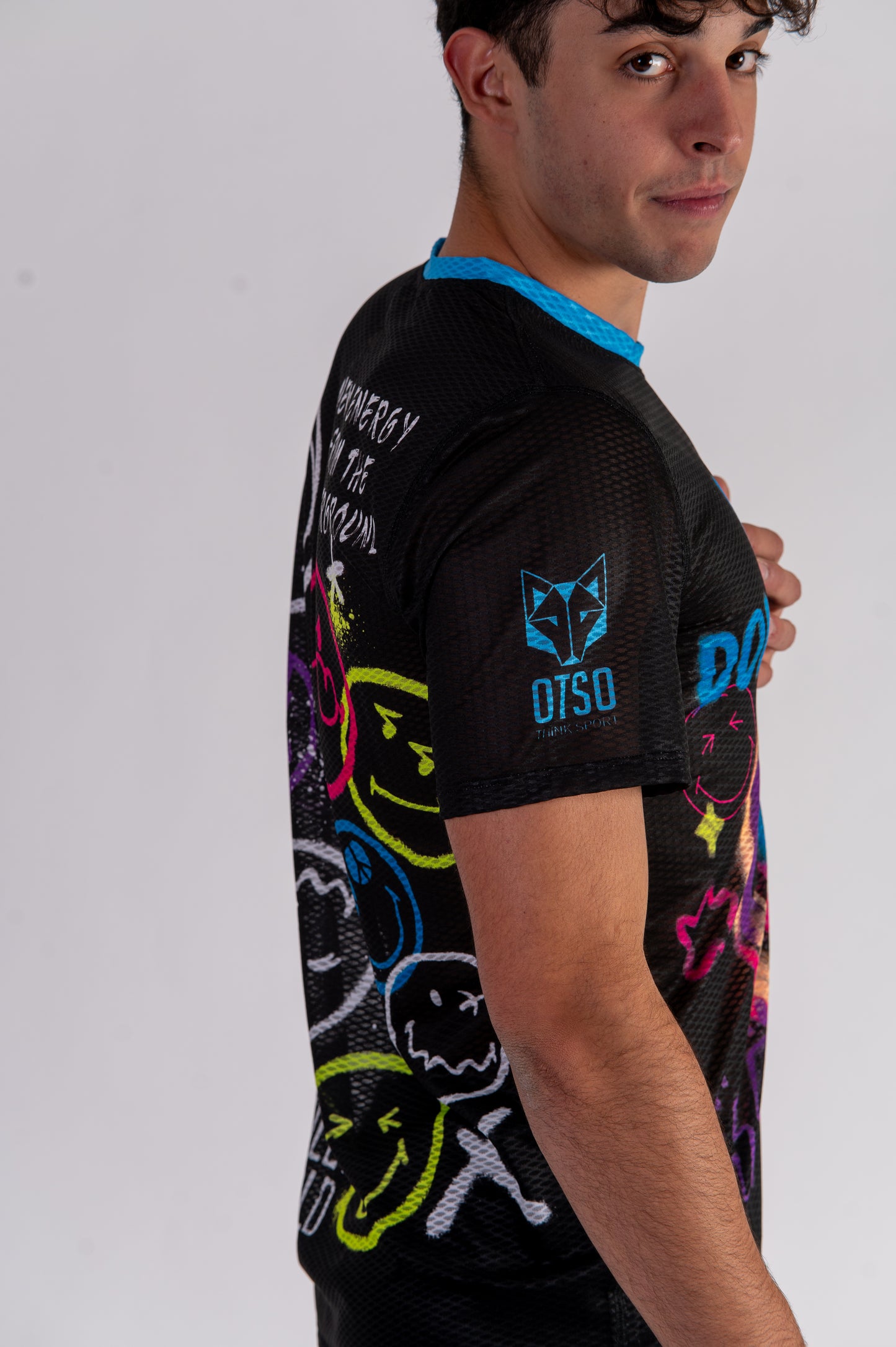 Camiseta de manga curta para homem - Festival S.W.Smiley