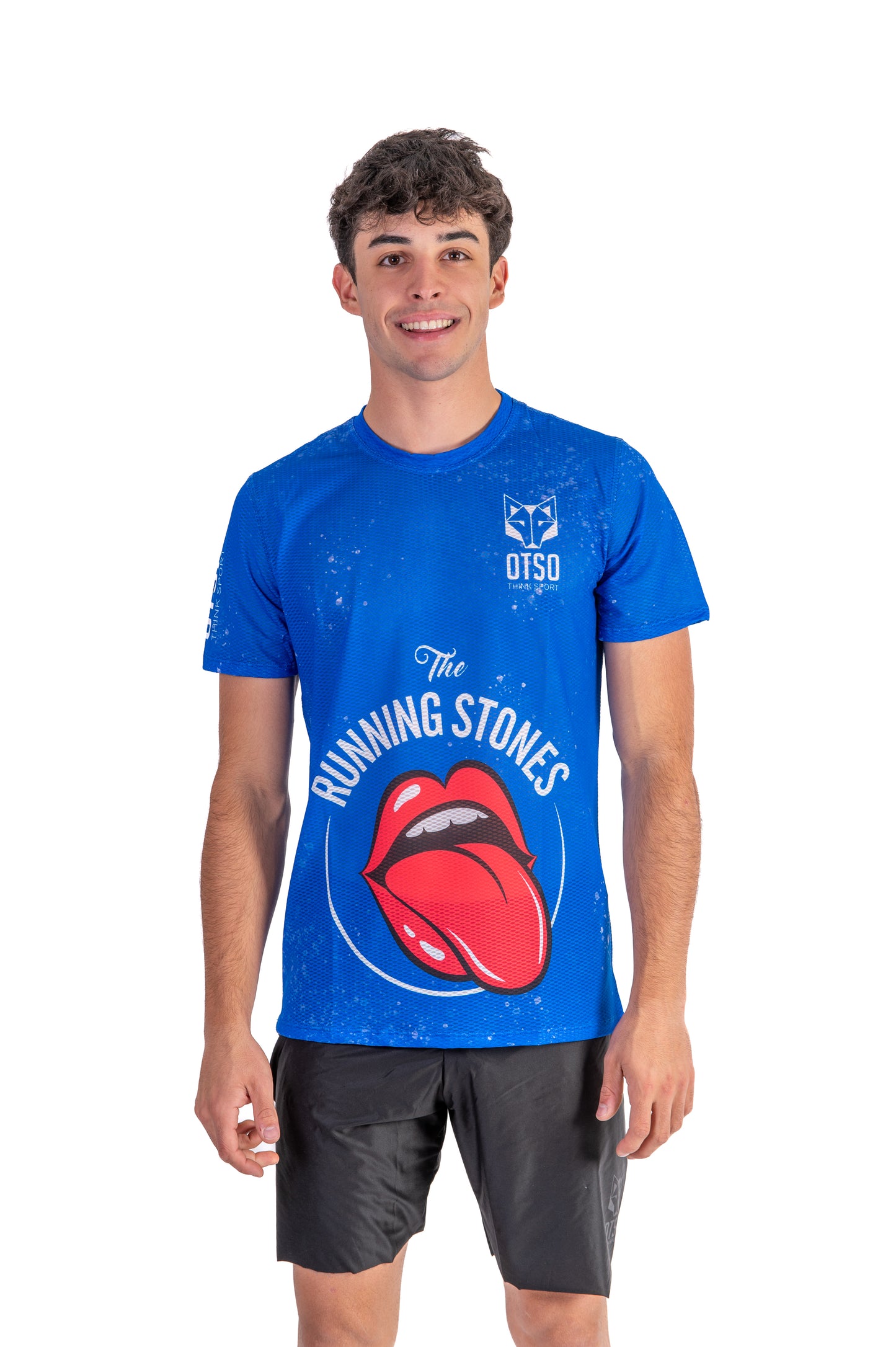 T-shirt de manga curta para homem - Running Stones Blue