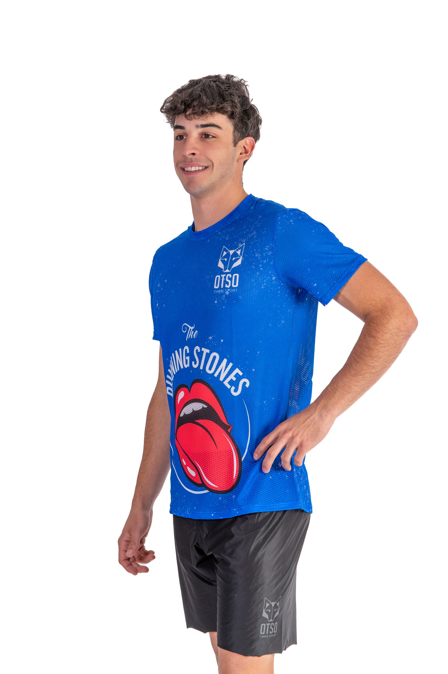 T-shirt de manga curta para homem - Running Stones Blue