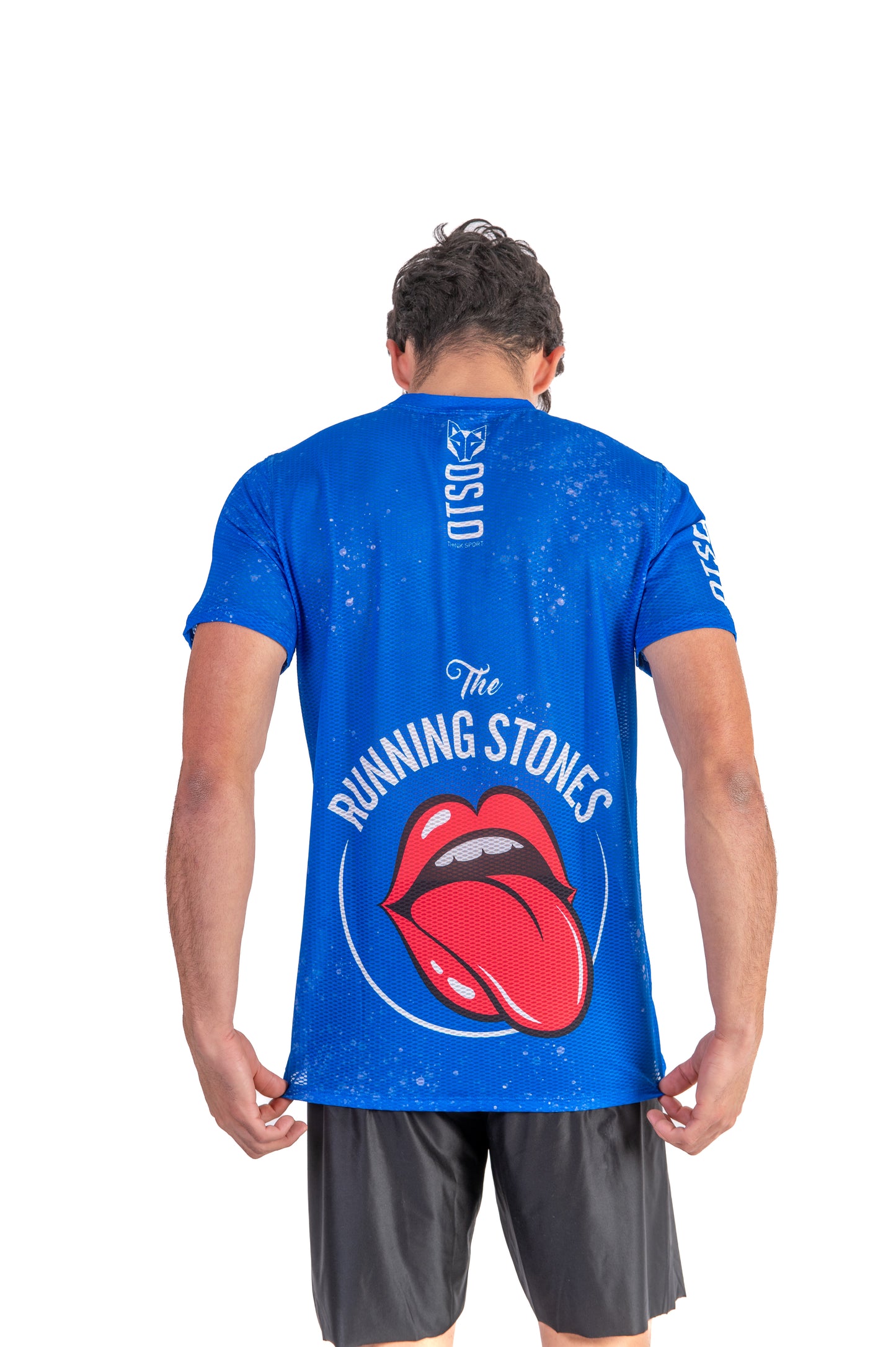 T-shirt de manga curta para homem - Running Stones Blue