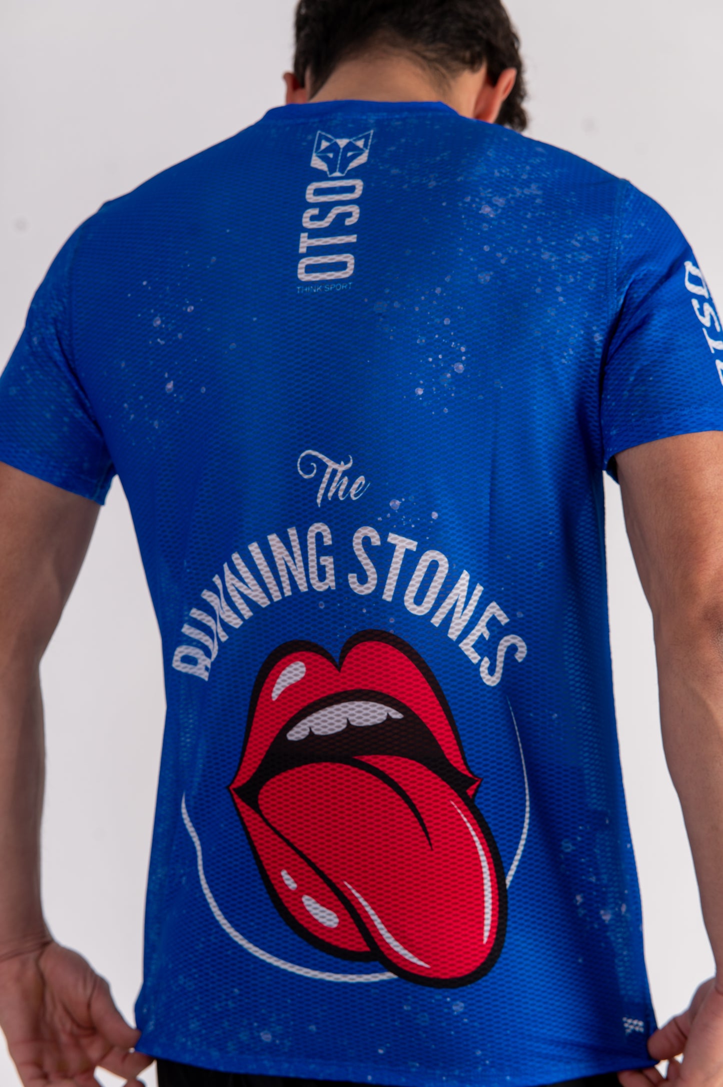 T-shirt de manga curta para homem - Running Stones Blue