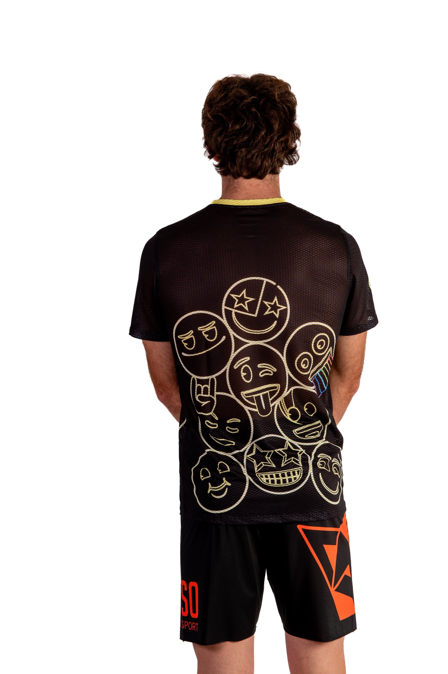 Camiseta manga curta masculina - Emoji Neon Faces