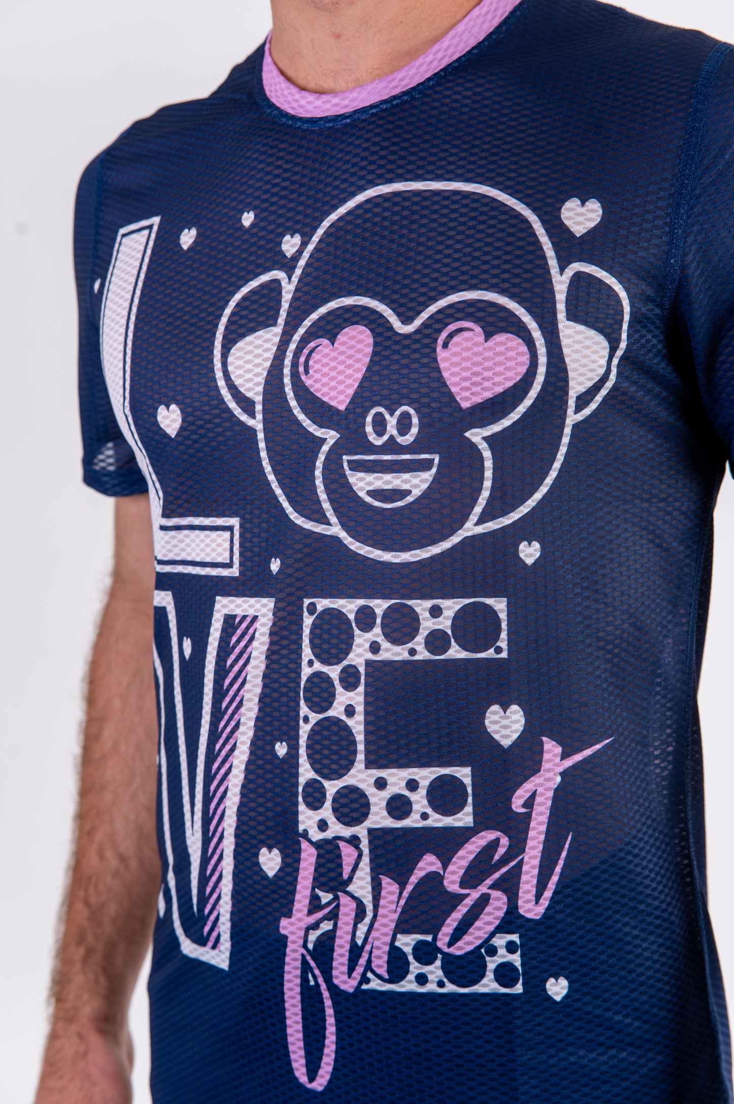 Camiseta manga curta masculina - Emoji Love First