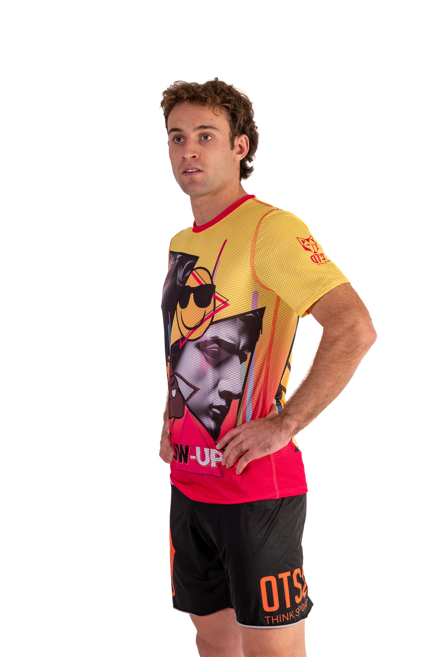 Camiseta manga curta masculina - Emoji Glow-Up