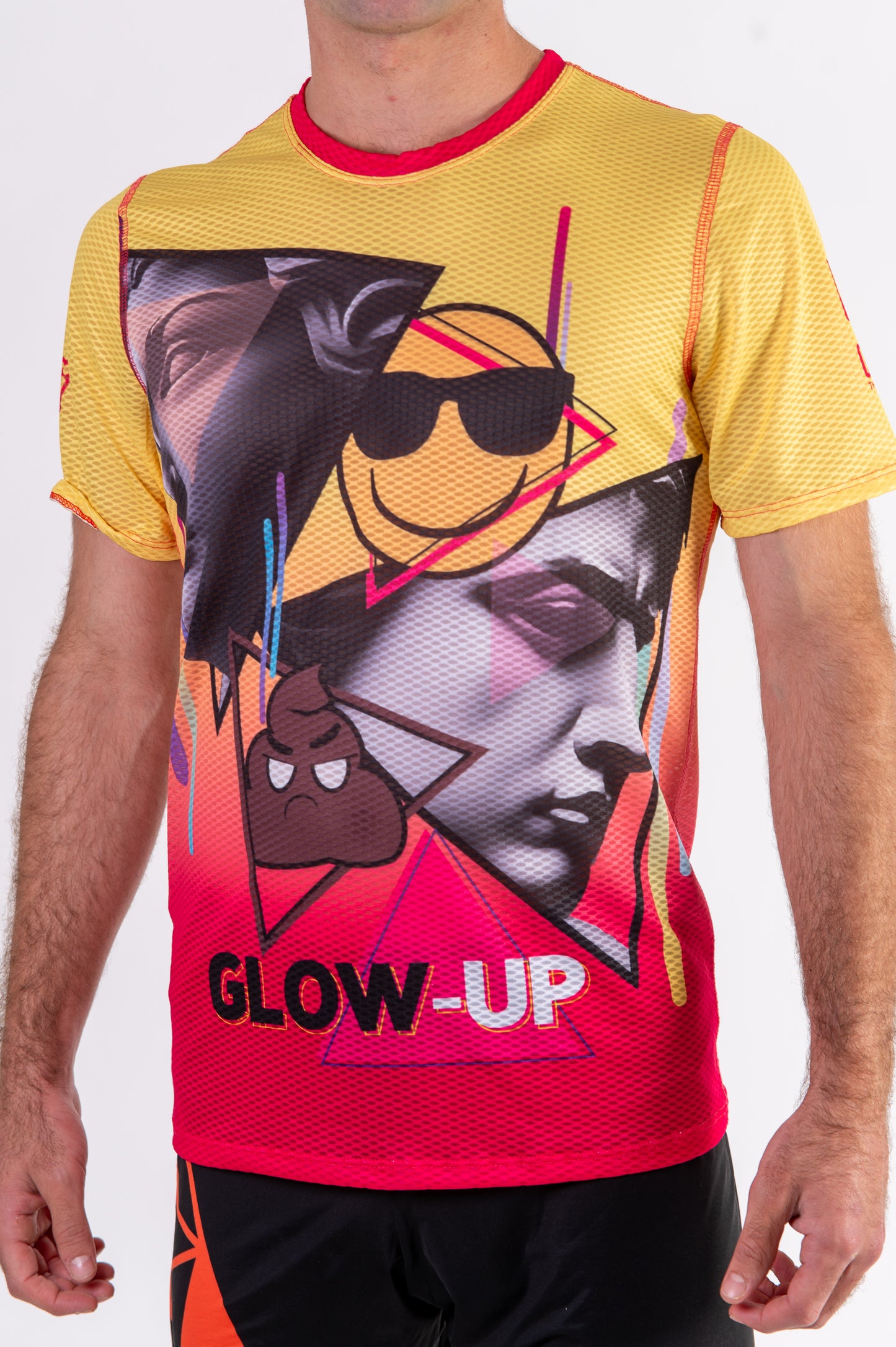 Camiseta manga curta masculina - Emoji Glow-Up