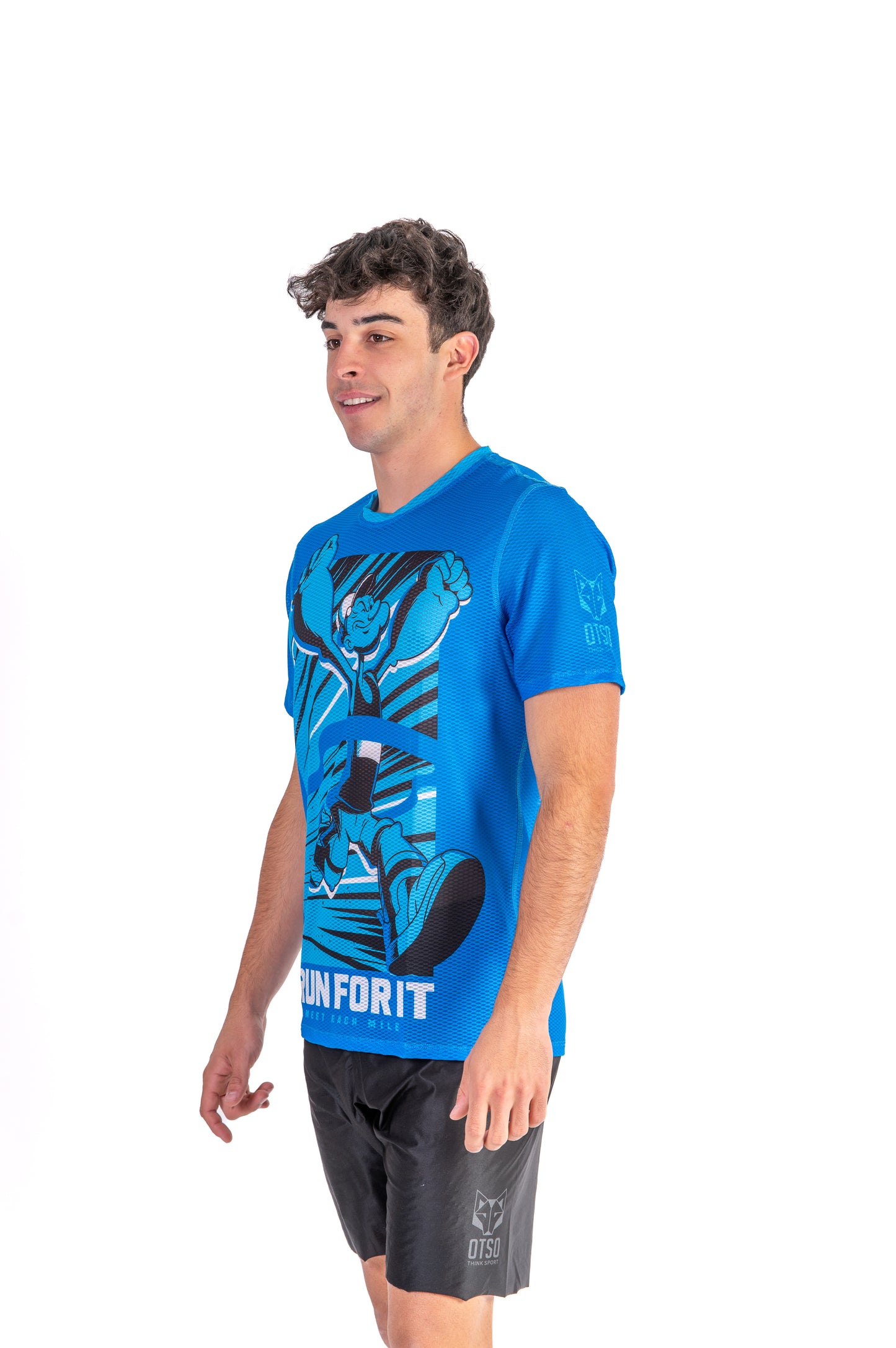 Short Sleeve T-Shirt Men - Popeye Run For It