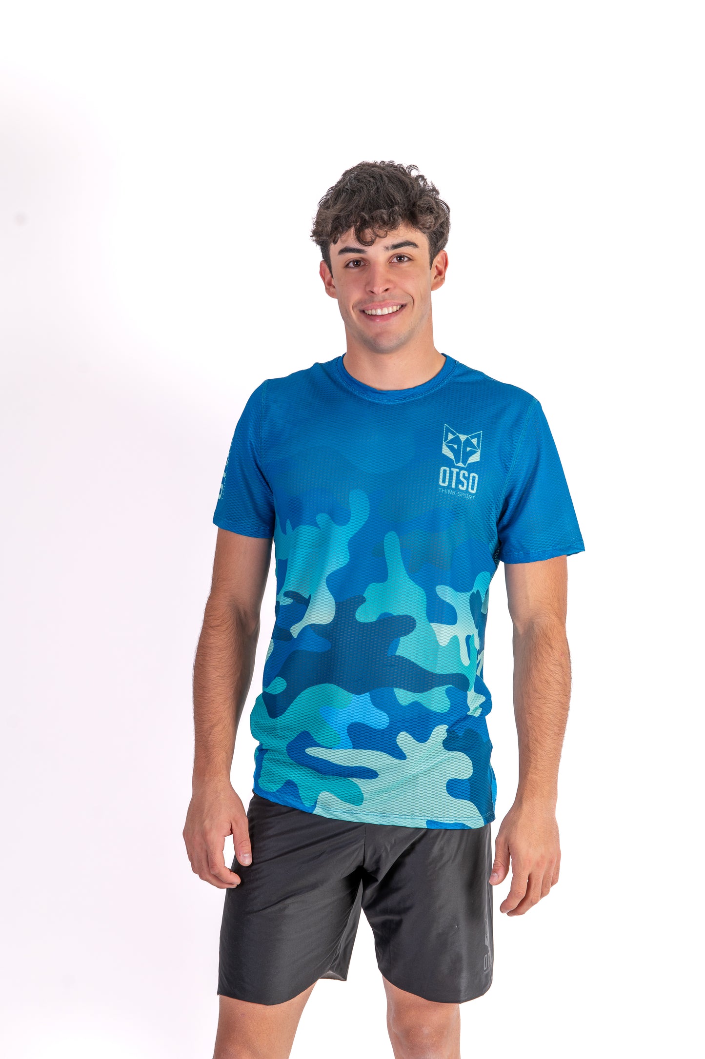 Camiseta manga corta hombre - Camo Blue