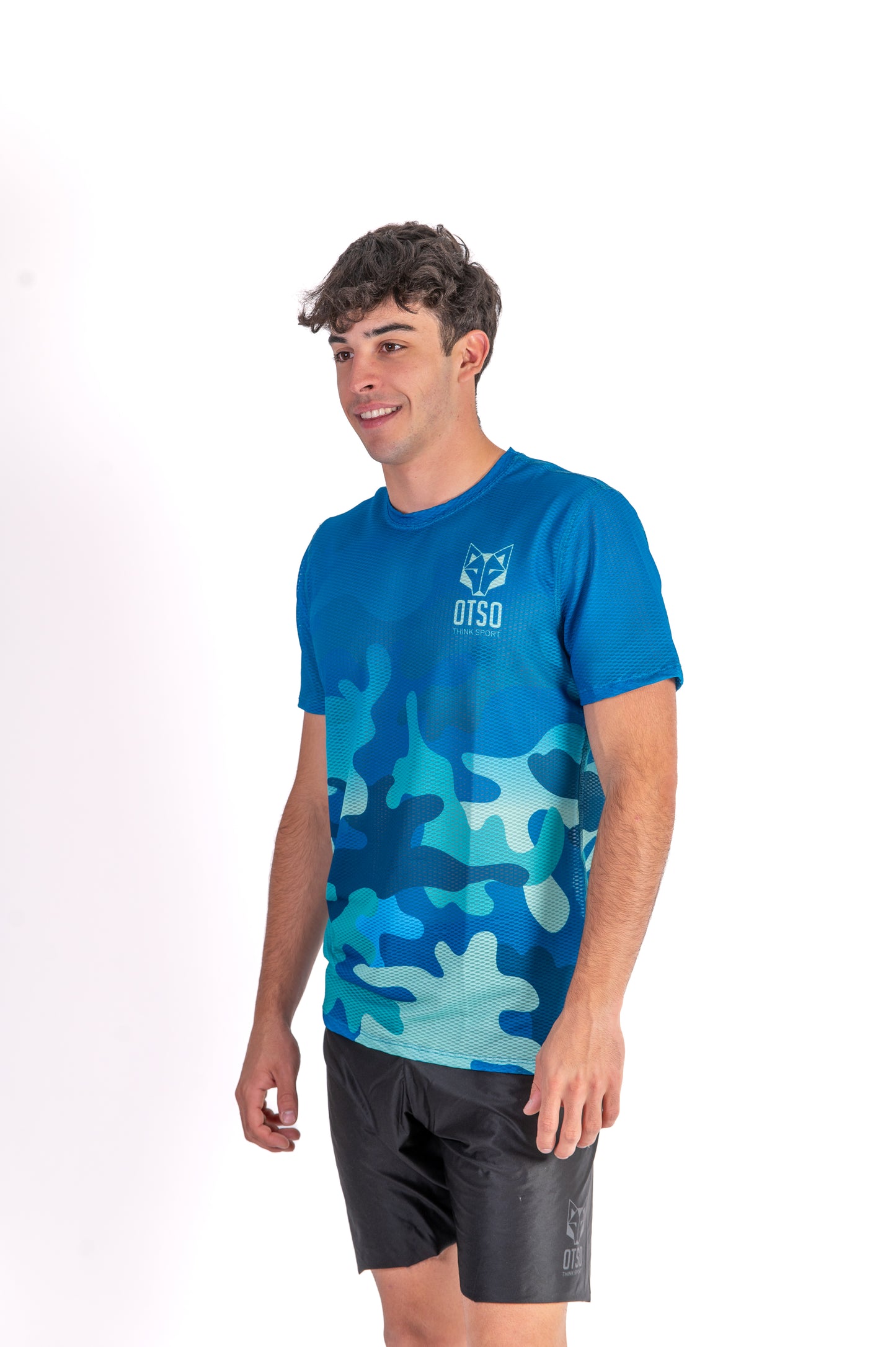 Camiseta manga corta hombre - Camo Blue