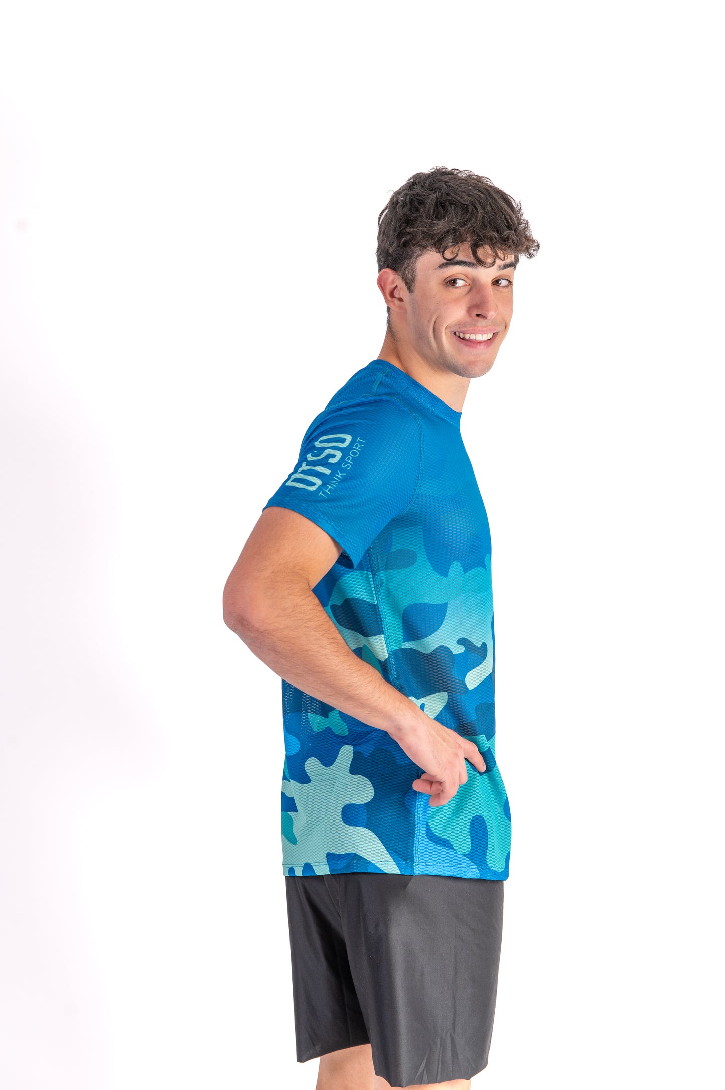 Camiseta manga corta hombre - Camo Blue