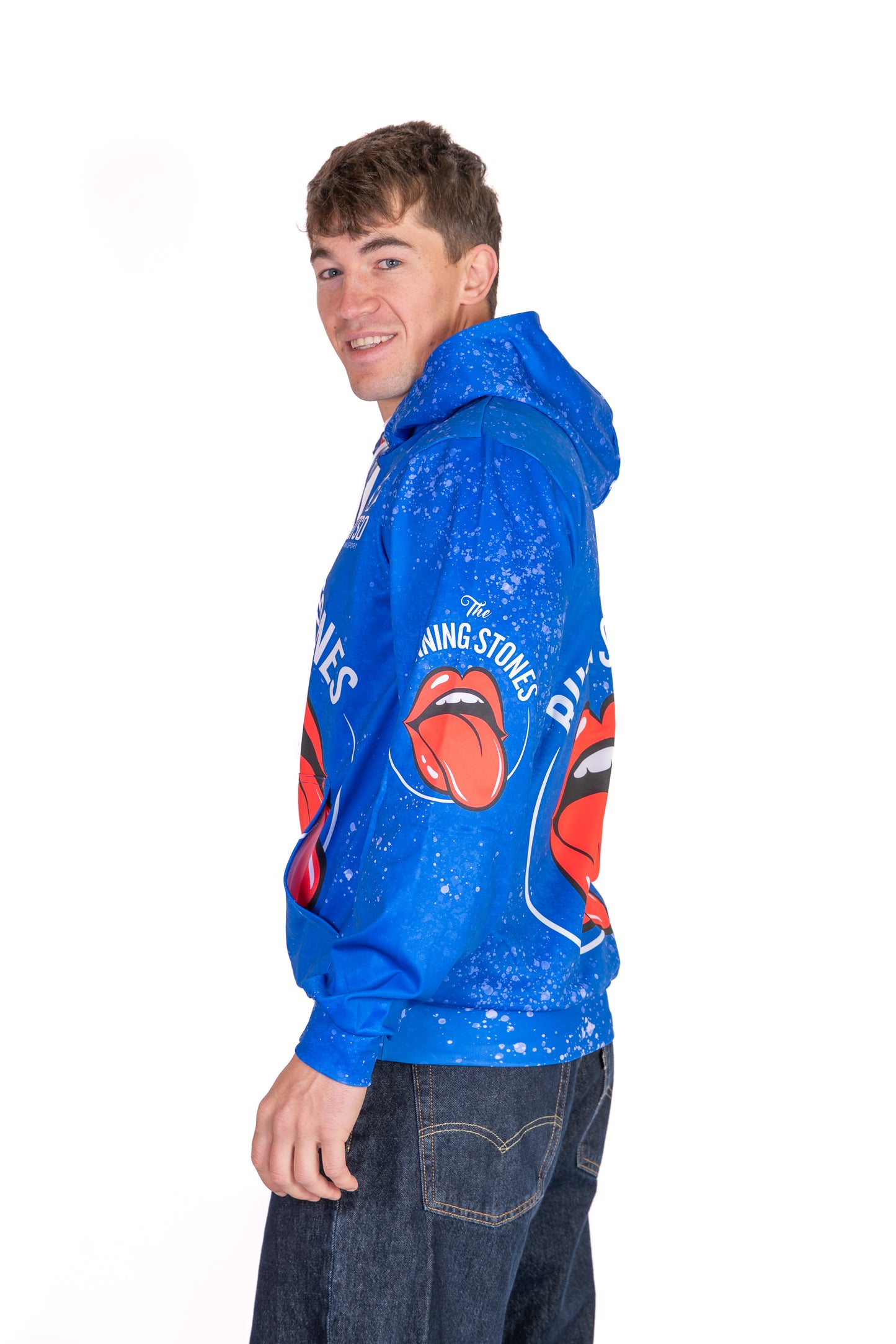 Hoodie - Running Stones Blue