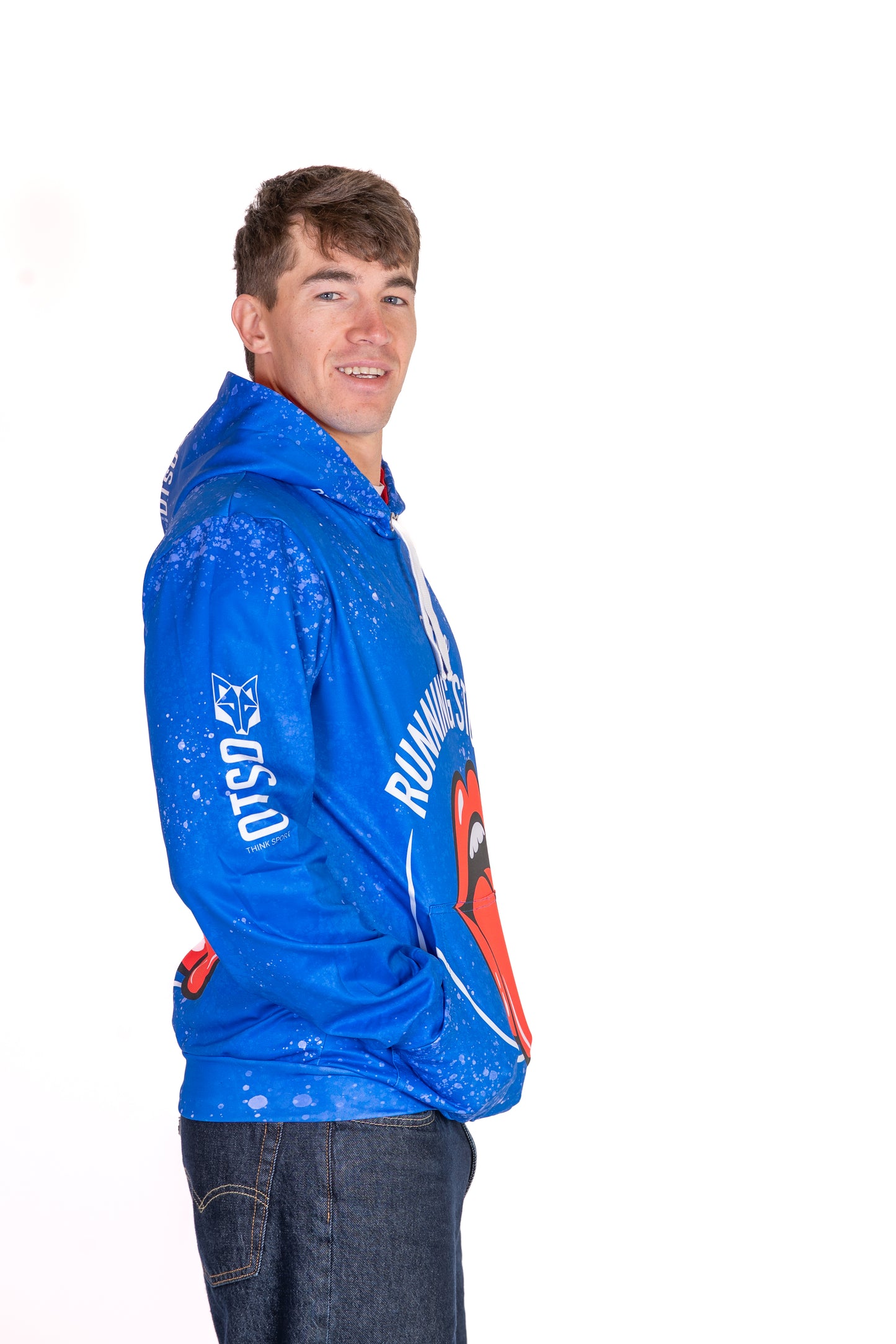 Hoodie - Running Stones Blue