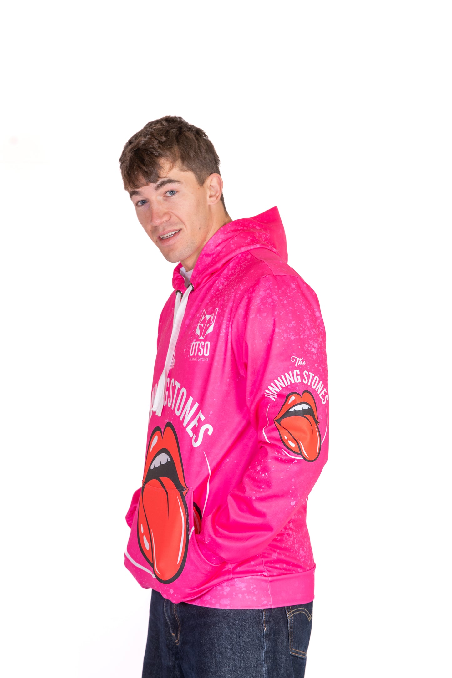 Hoodie - Running Stones Pink